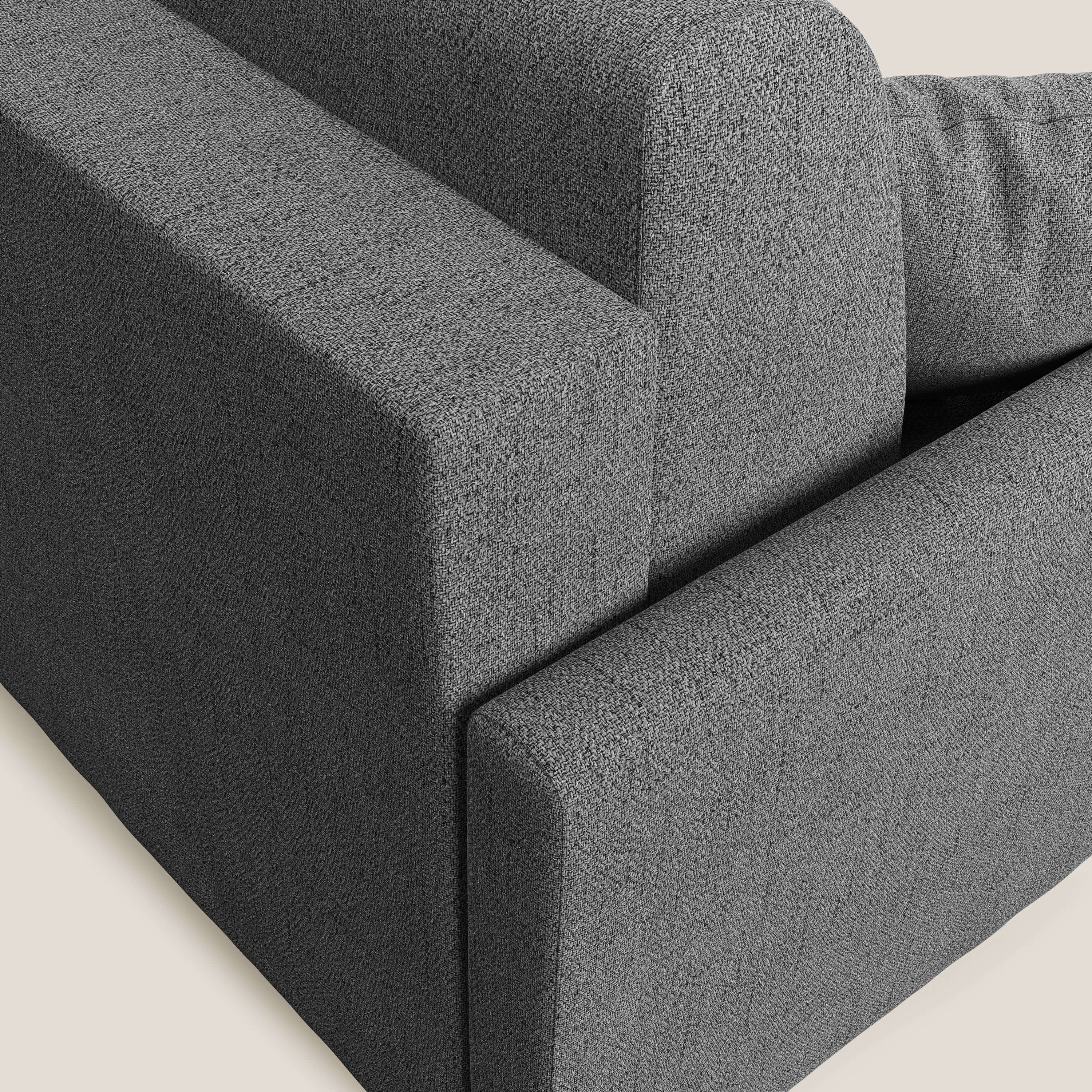 Edgar divano letto matrimoniale in tessuto felis impermeabile T03 grigio - divani.store