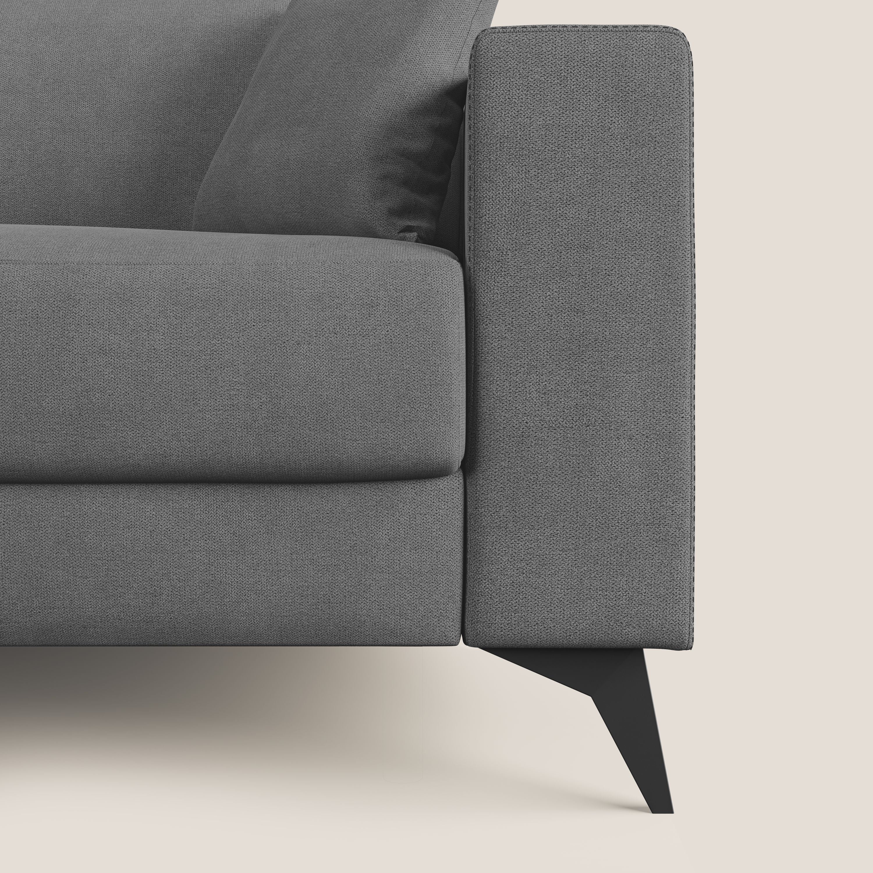 Pegaso divano letto con poggiatesta reclinabili e rivestimento T02 grigio - divani.store