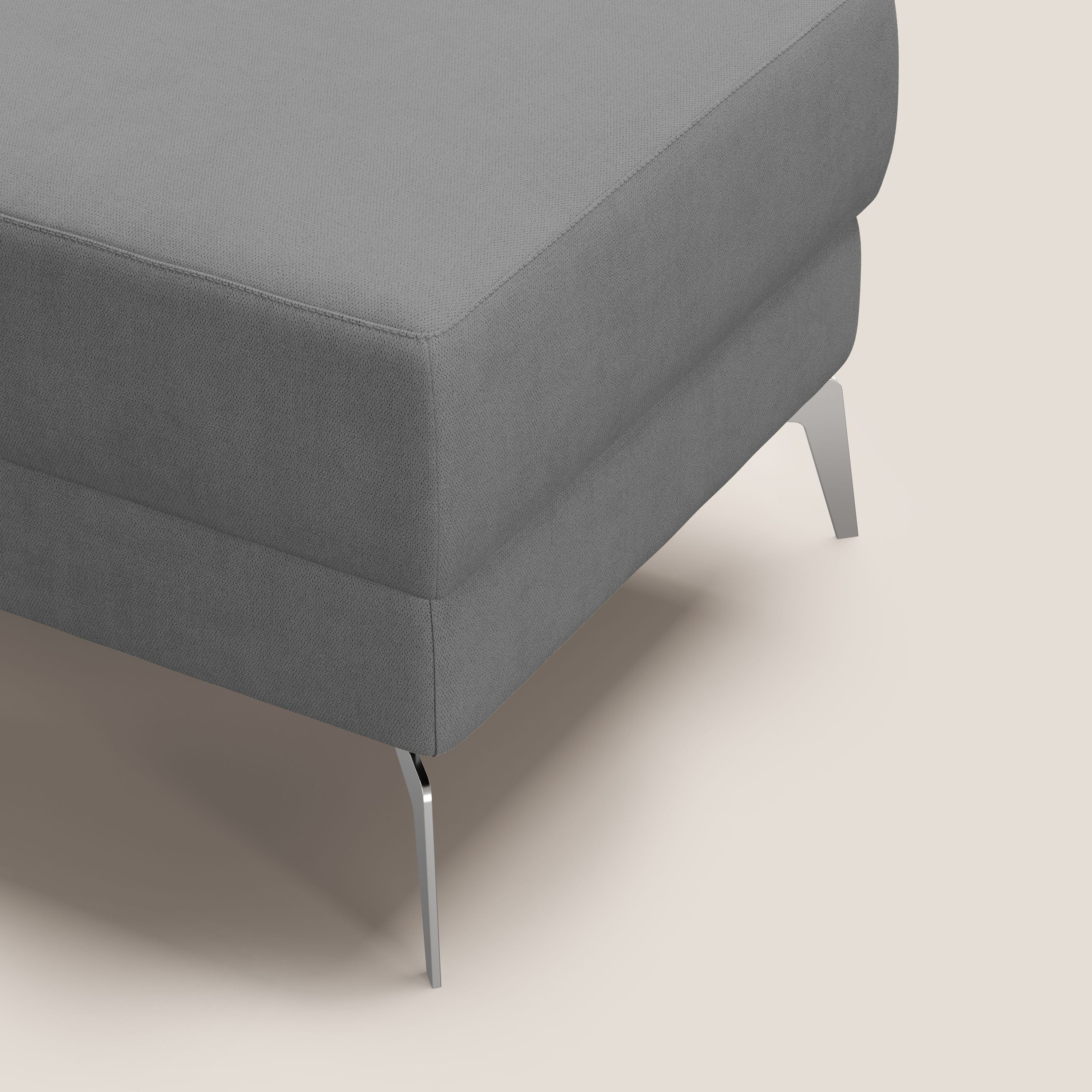 Star Pouf con piedini alti in tessuto impermeabile T02 grigio - divani.store