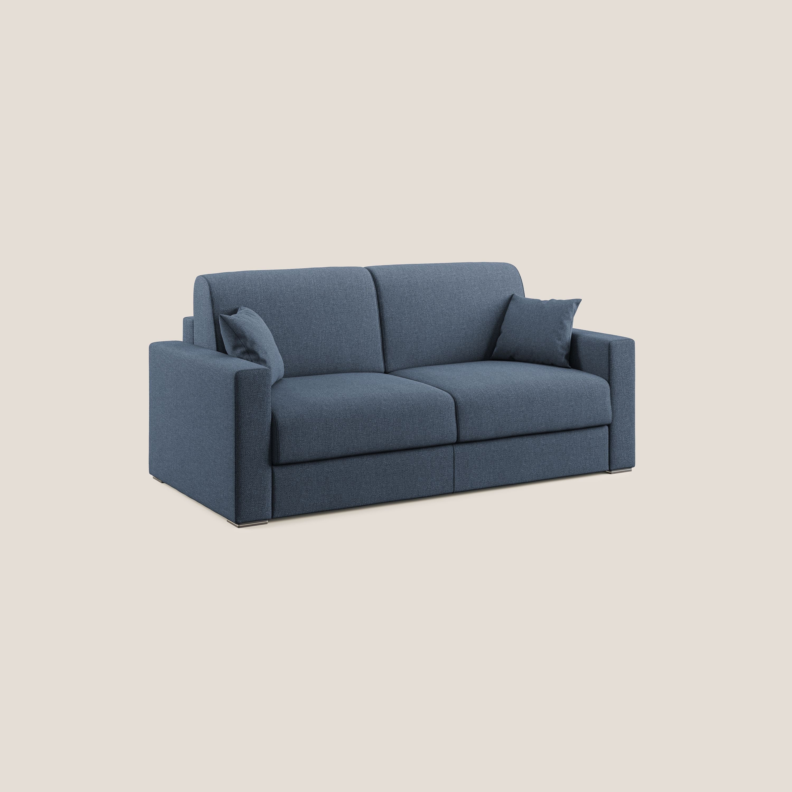 Best Divano letto matrimoniale in tessuto smacchiabile QuickClean T08 blu - divani.store