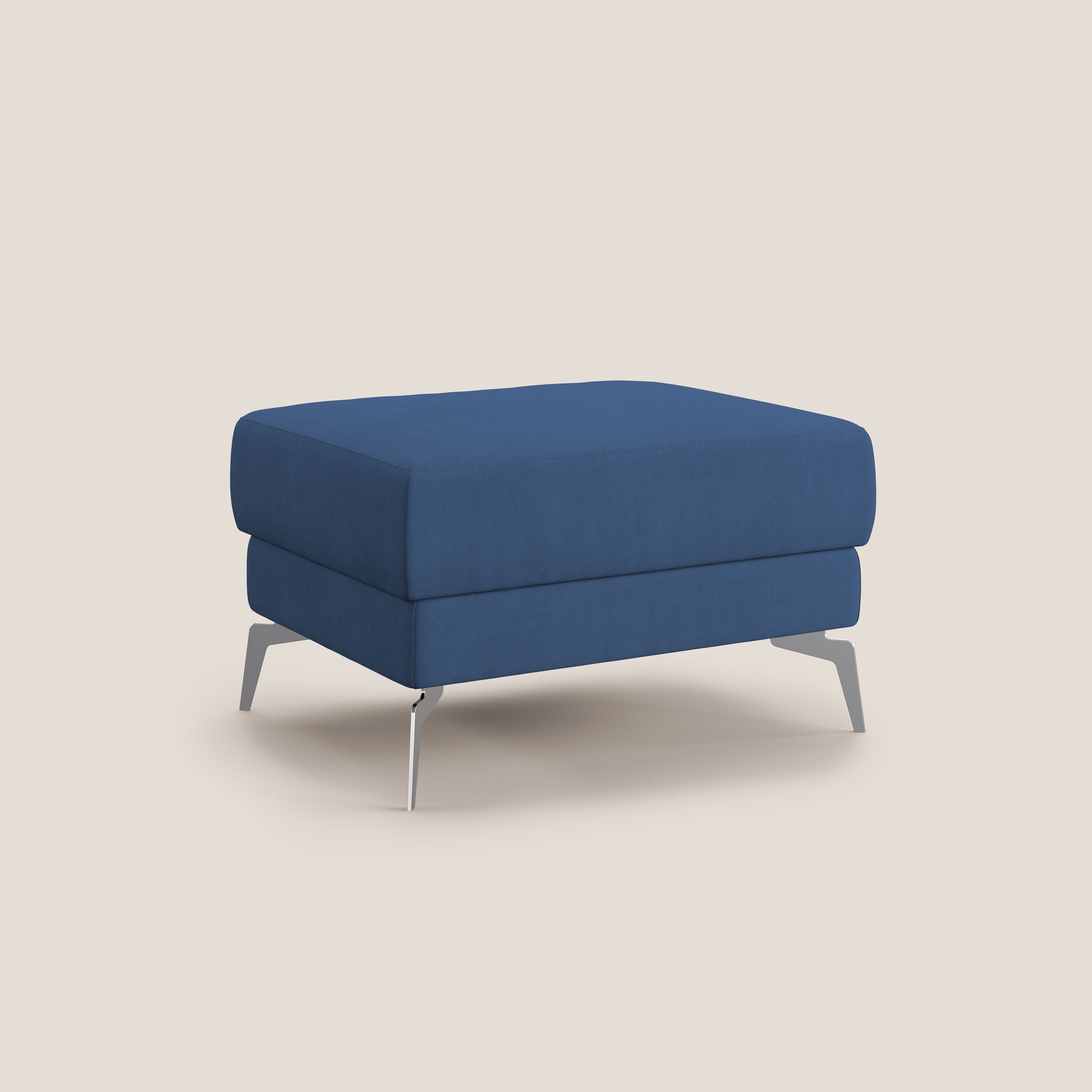 Star Pouf con piedini alti in tessuto impermeabile T02 blu - divani.store