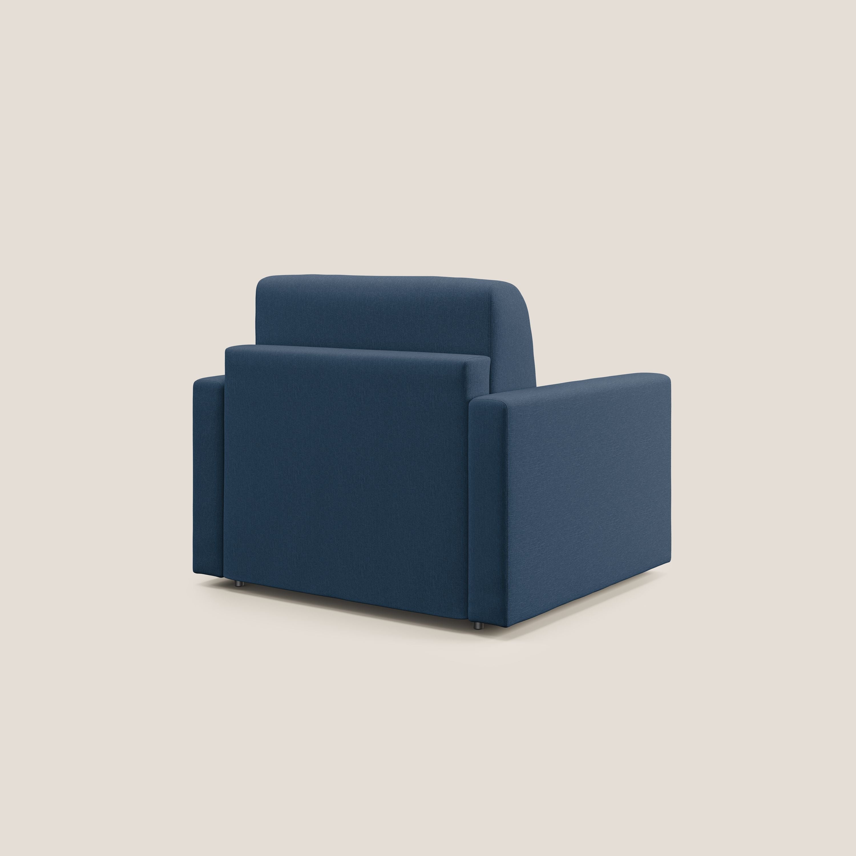 Chris poltrona letto in tessuto impermeabile T13 blu - divani.store