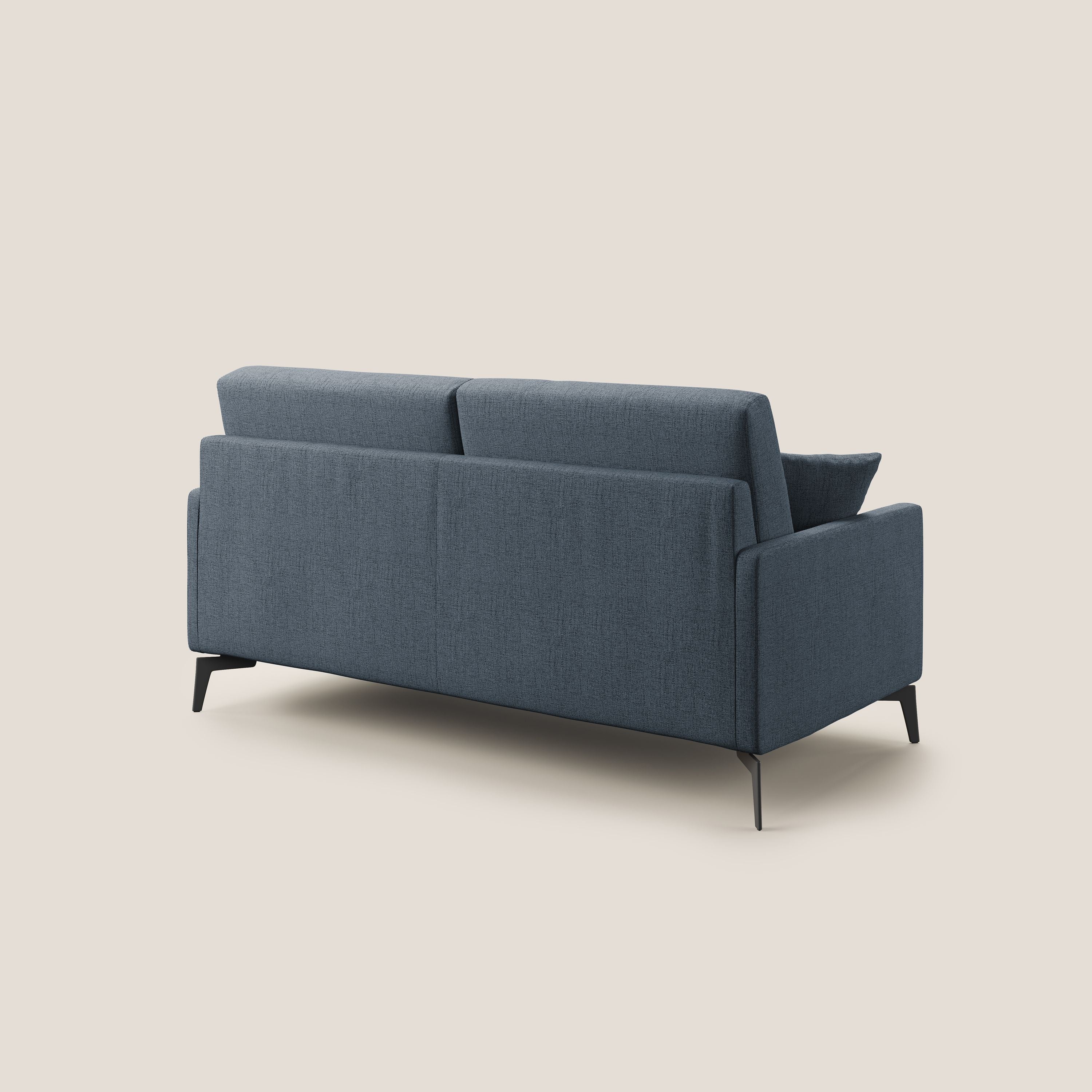 Saturno divano moderno in tessuto morbido impermeabile T03 blu - divani.store