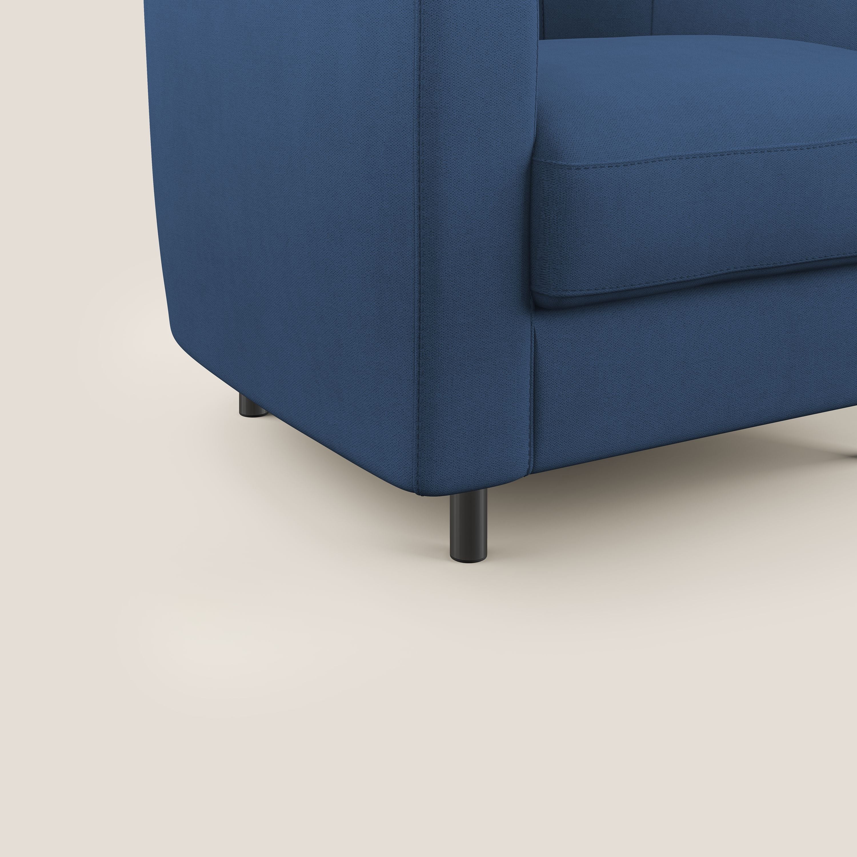 Pandora Poltroncina in tessuto morbido impermeabile T02 blu - divani.store