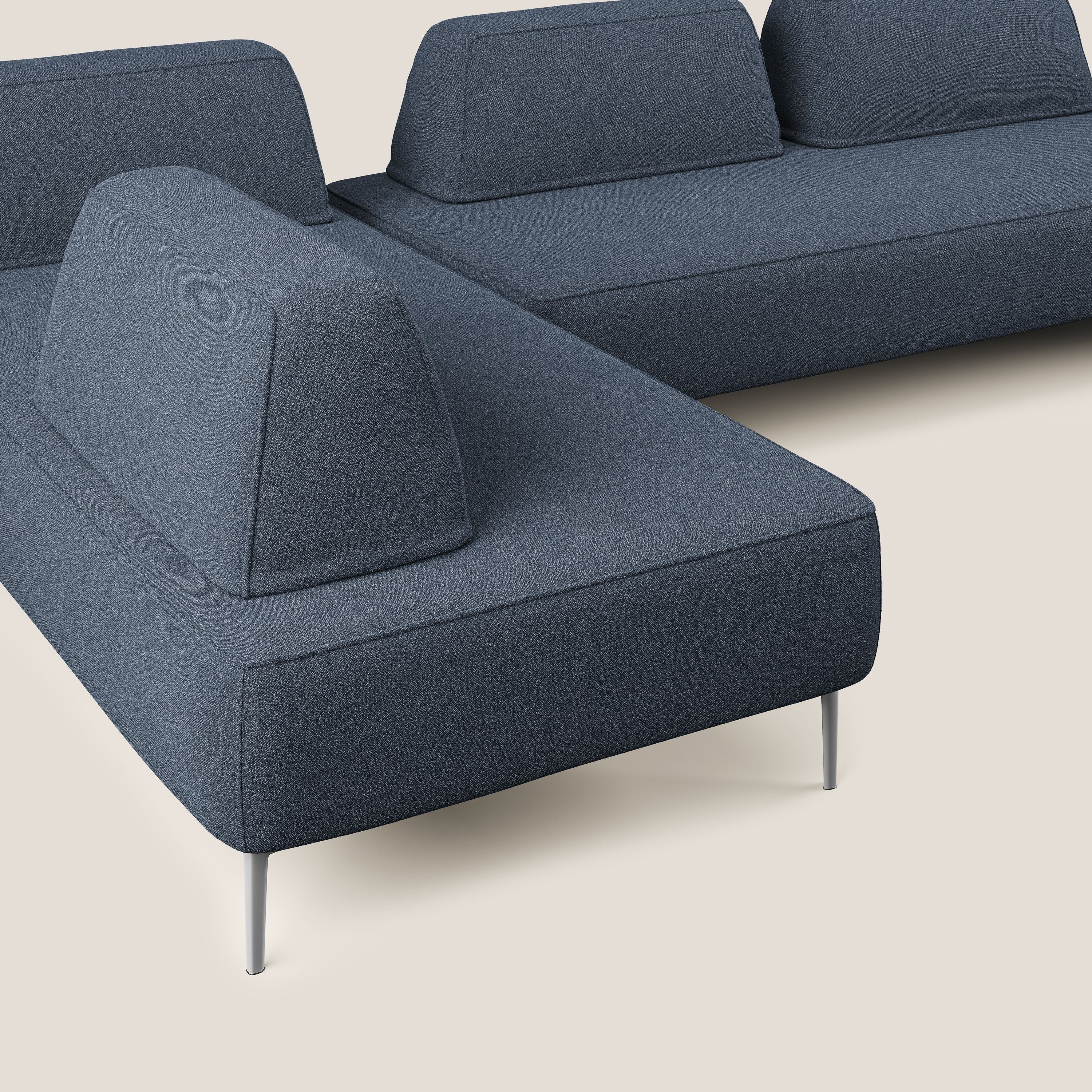 Newton divano panoramico modulare con schienali movibili T07 blu - divani.store