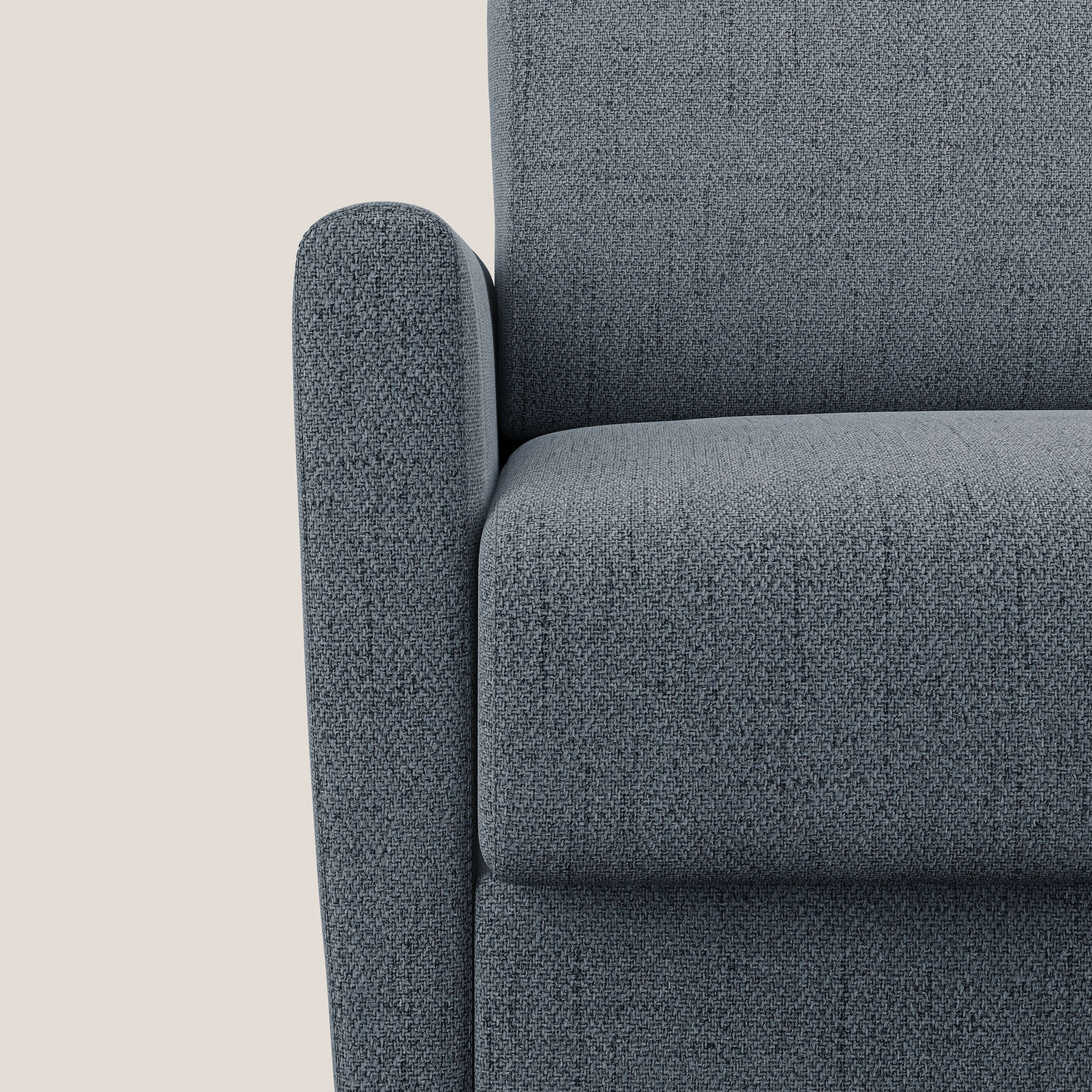 Edgar poltrona letto in tessuto felis impermeabile T03 blu - divani.store