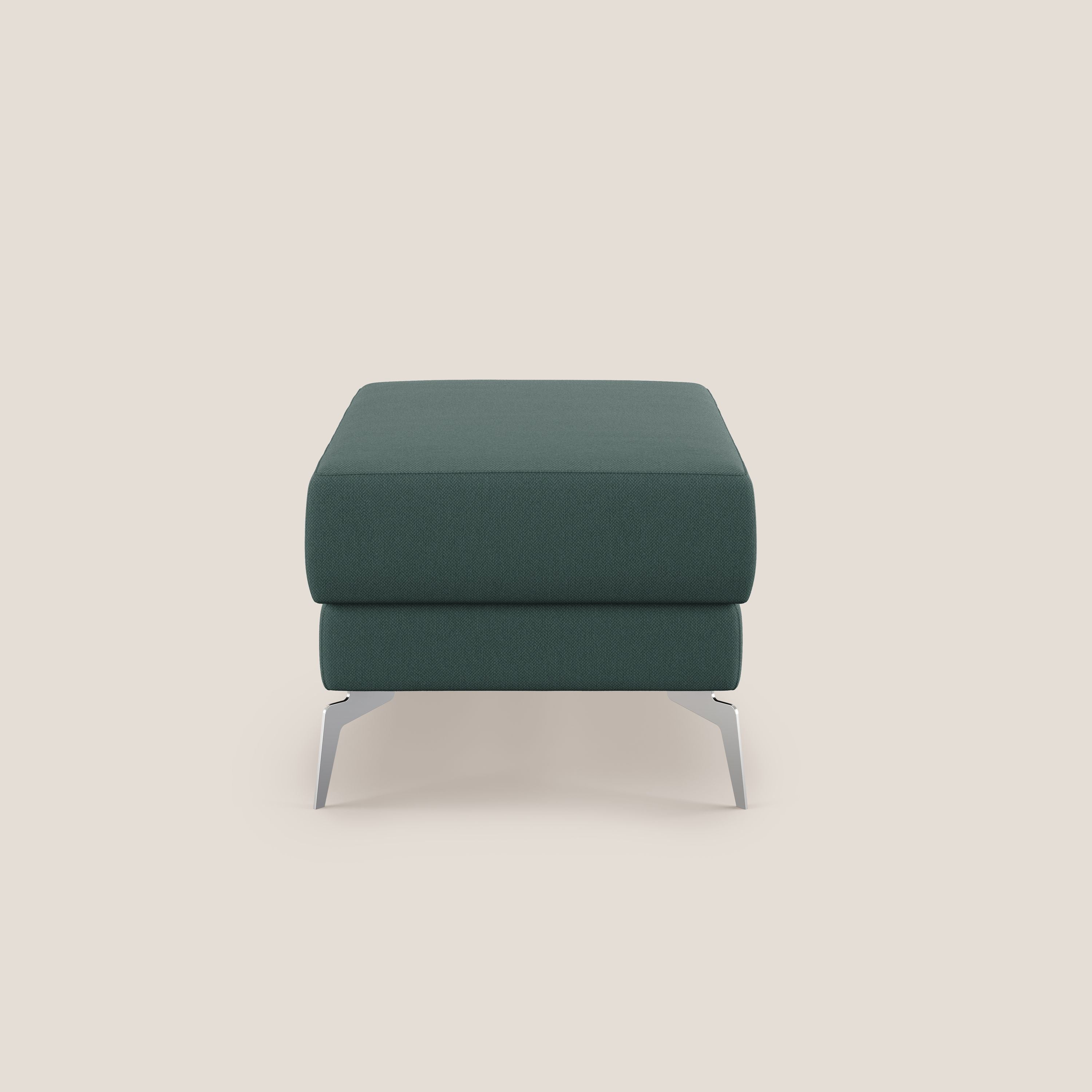 Star Pouf con piedini alti in tessuto smacchiabile T05 verde - divani.store