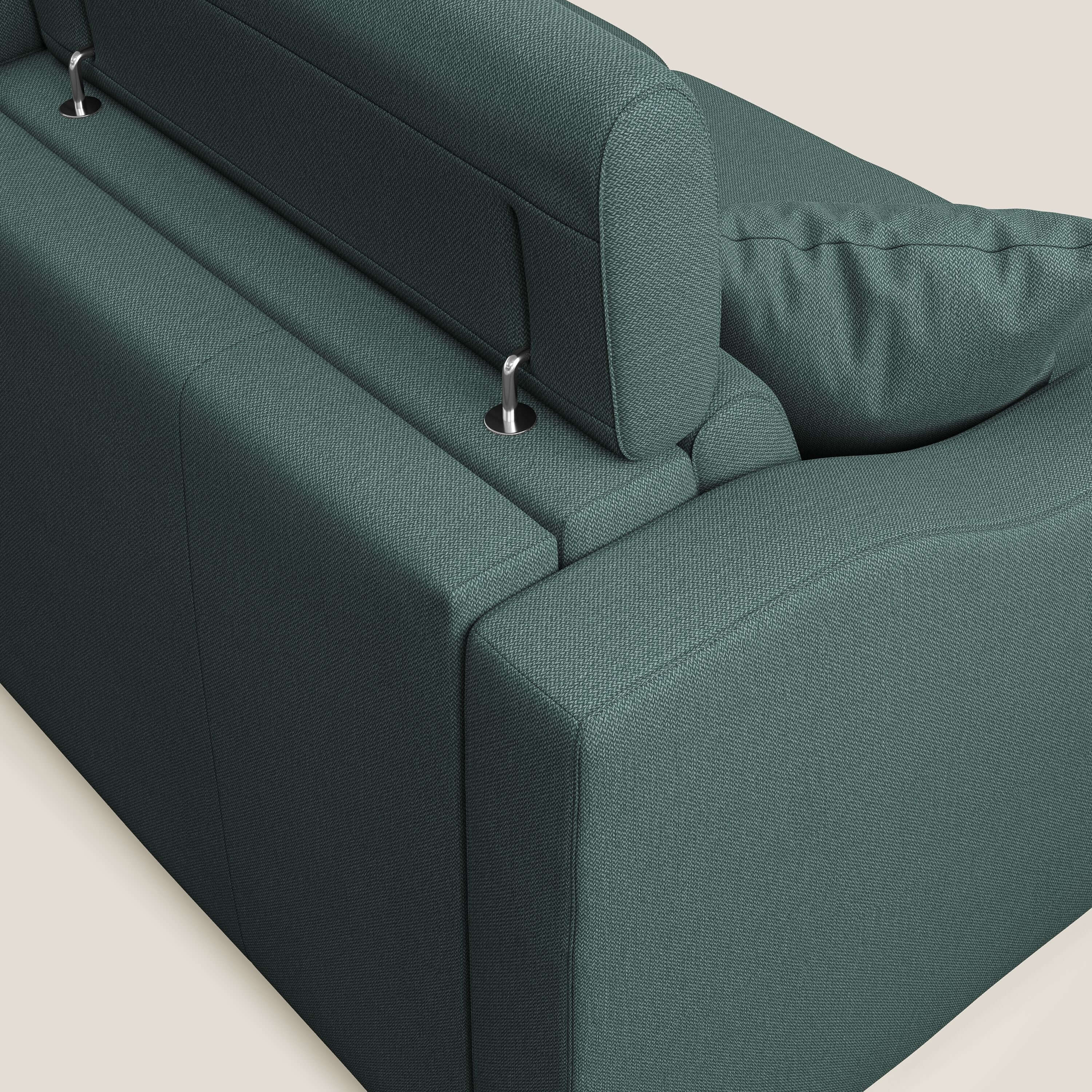 Amber divano letto matrimoniale in tessuto smacchiabile T05 verde - divani.store