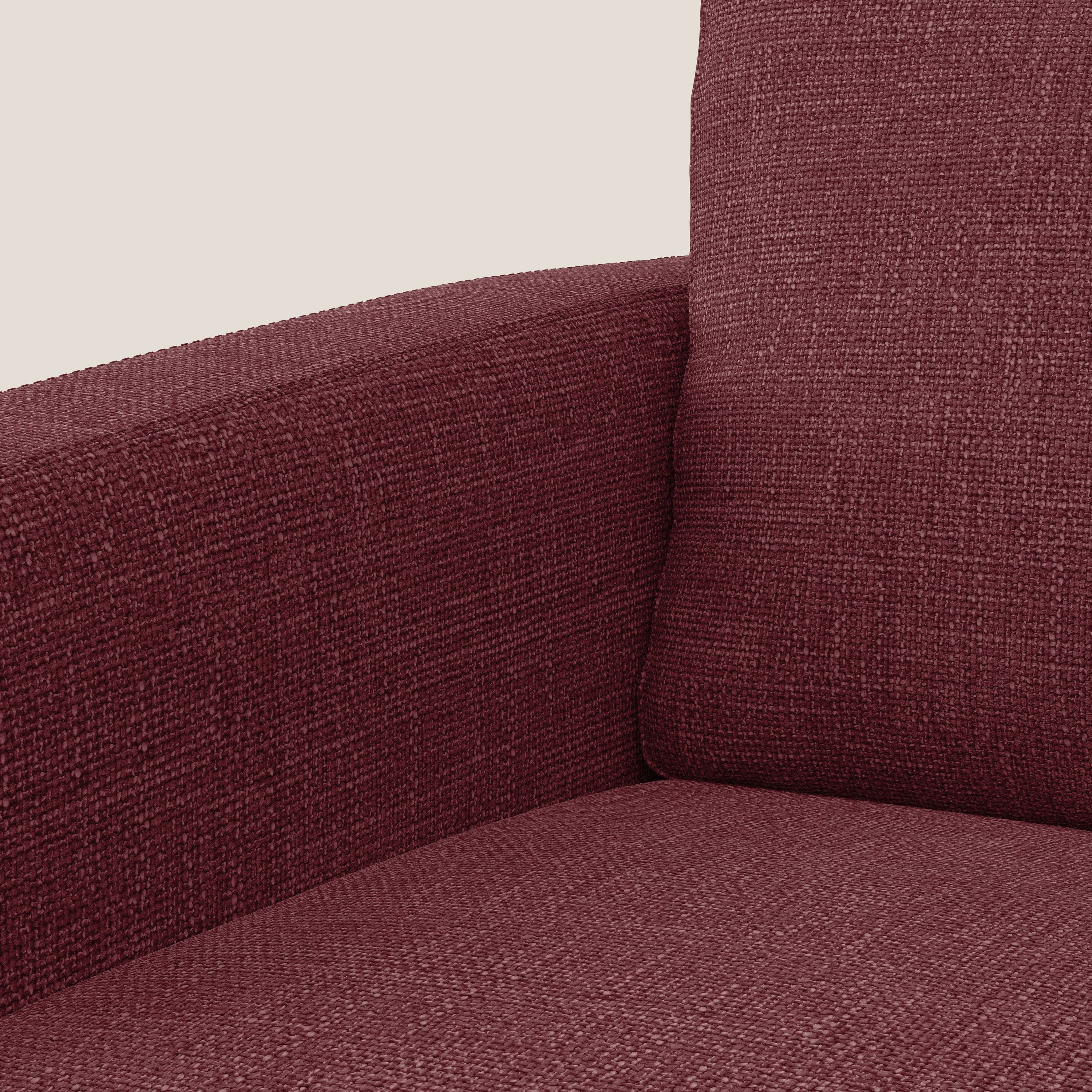 Orione Poltroncina in morbido tessuto impermeabile ad intreccio T06 rosso - divani.store