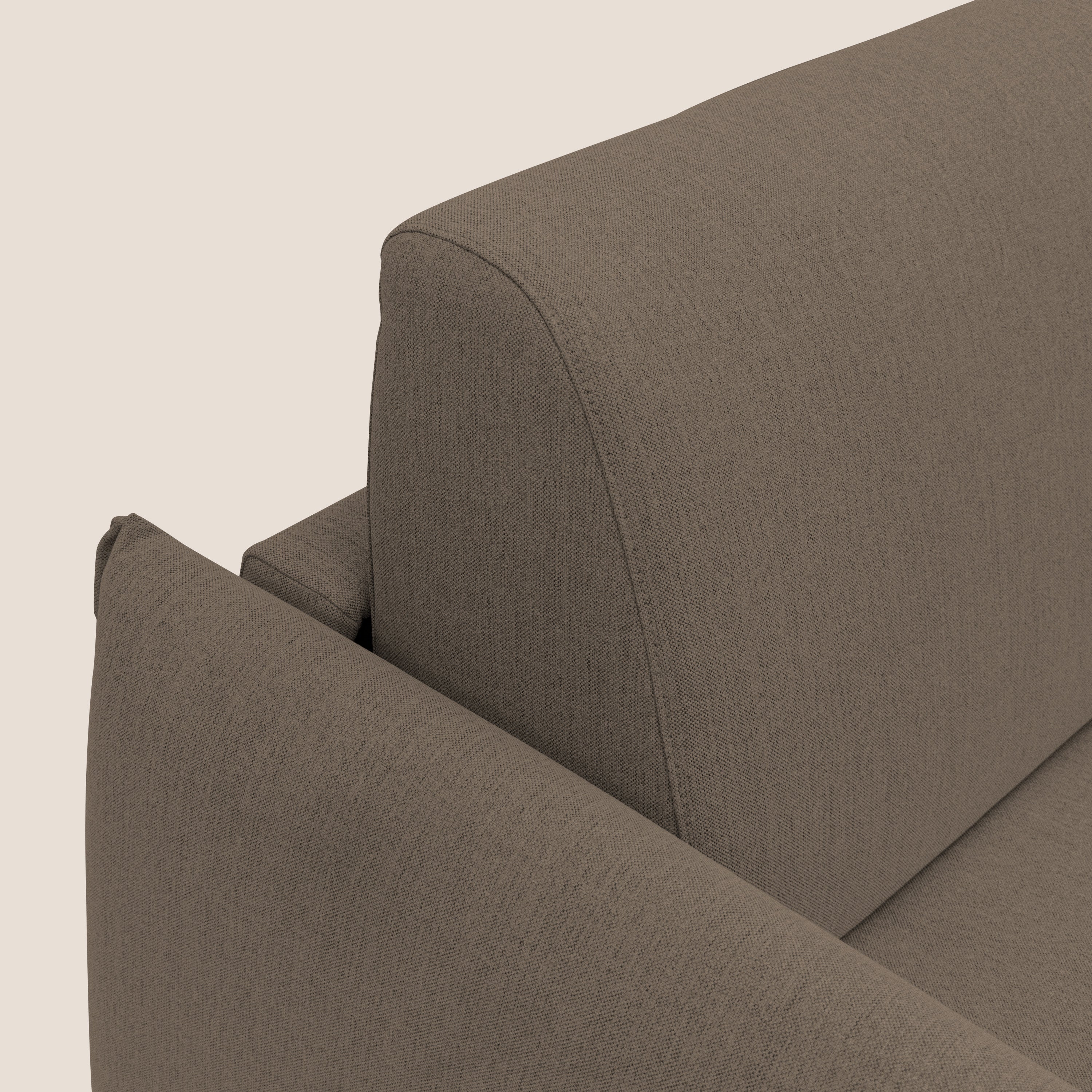 Scarlet divano letto in tessuto misto cotone impermeabile T19 marrone - divani.store