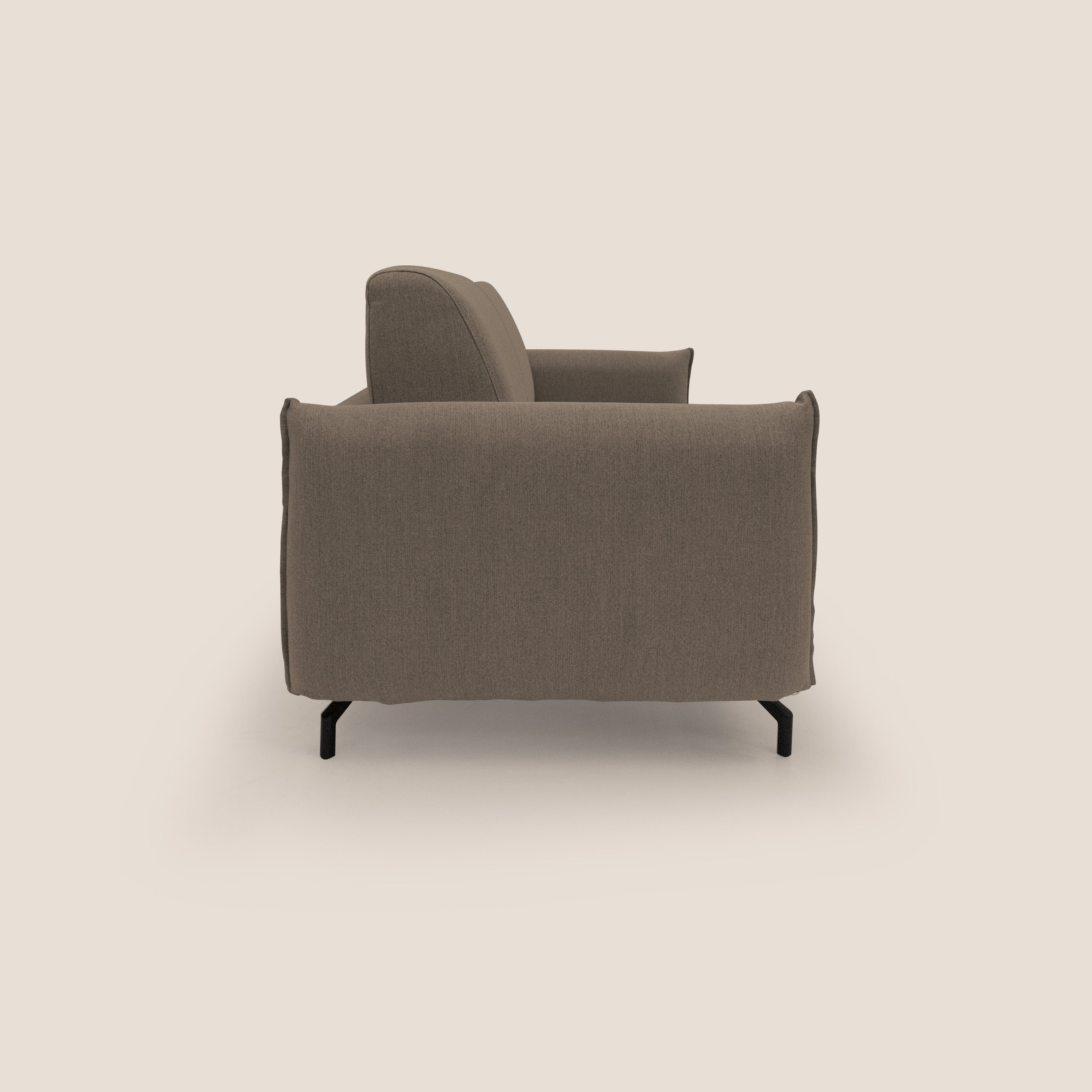 Scarlet divano letto in tessuto misto cotone impermeabile T19 marrone - divani.store