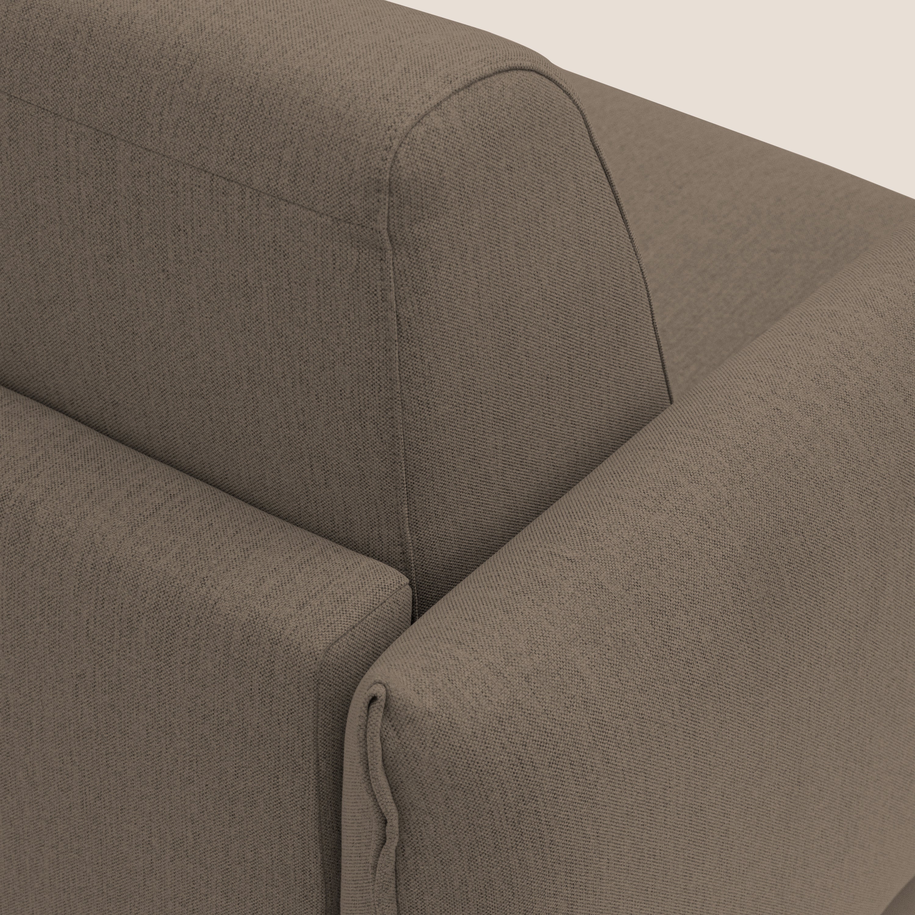 Scarlet divano letto in tessuto misto cotone impermeabile T19 marrone - divani.store