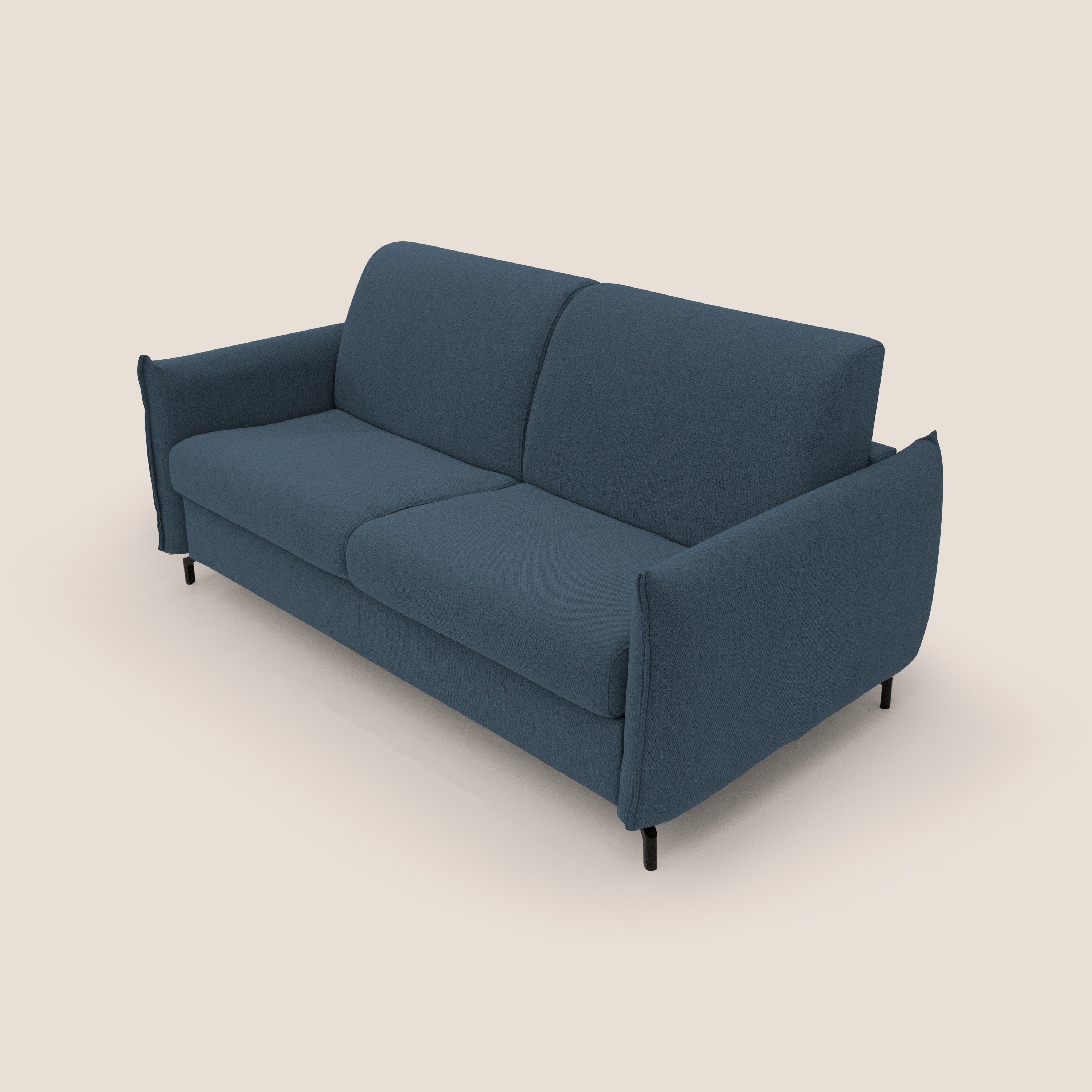 Scarlet divano letto in tessuto misto cotone impermeabile T19 blu - divani.store