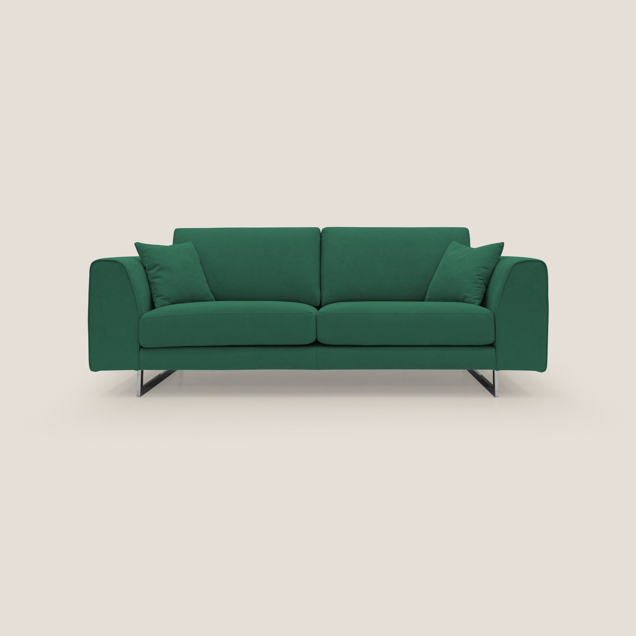 Armony Modernes Sofa mit Stahlkufen und aus wasserfestem Stoff T02