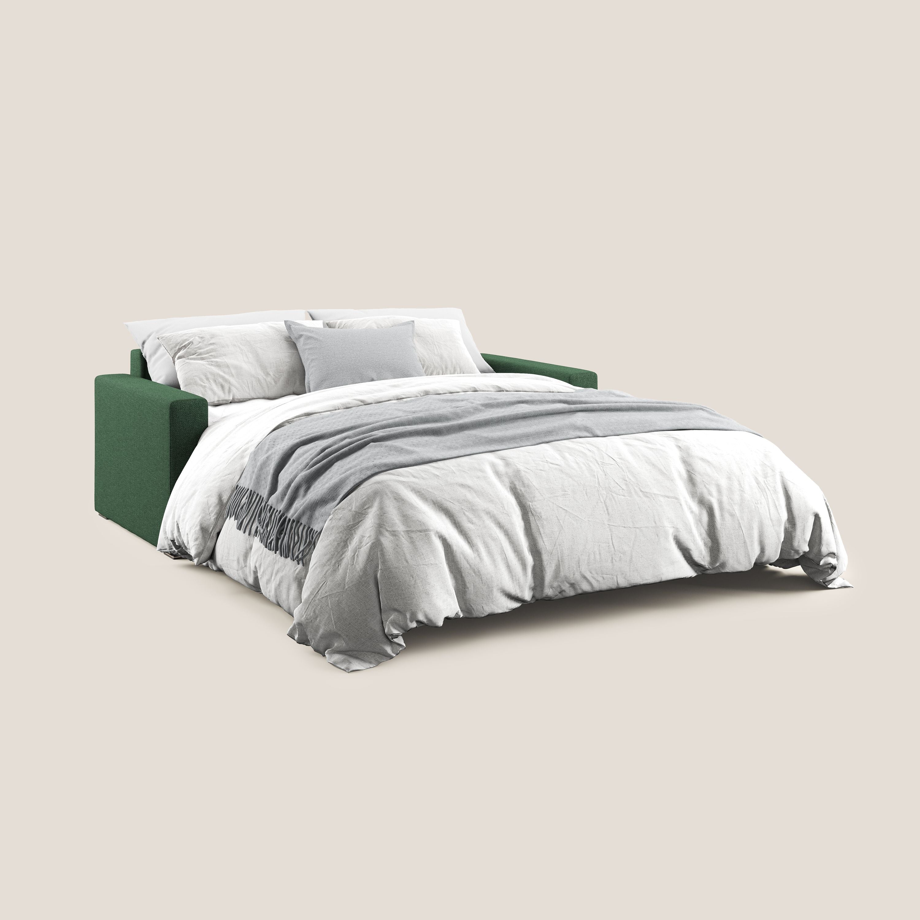 Best Divano letto matrimoniale in tessuto smacchiabile QuickClean T08 verde - divani.store