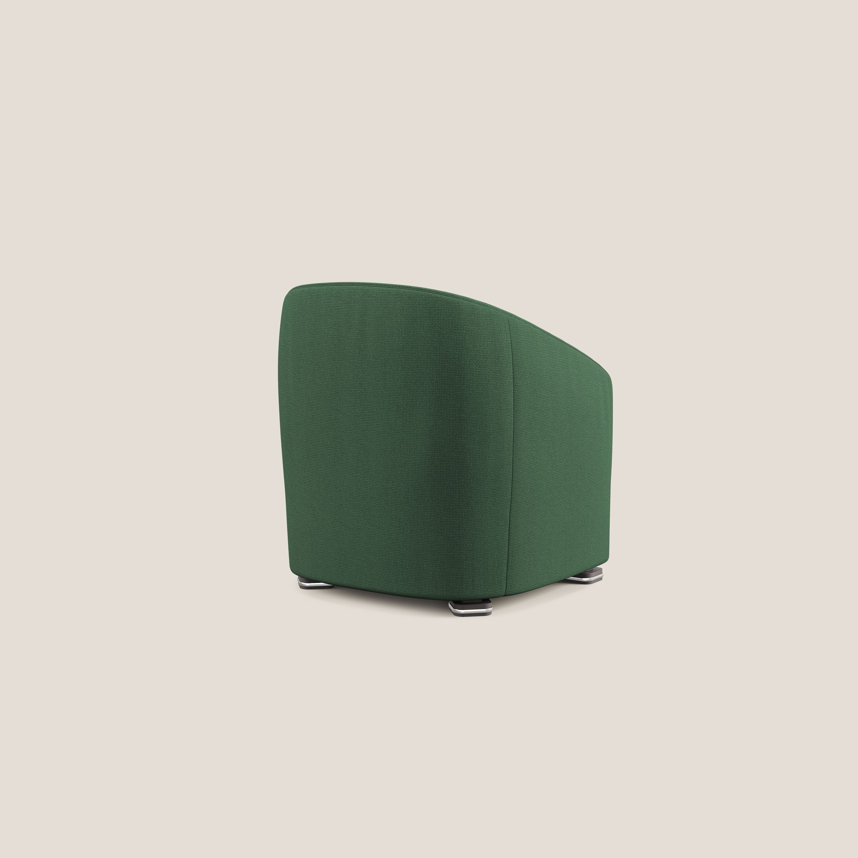 Cloe Poltroncina in tessuto smacchiabile con acqua QuickClean T08 verde - divani.store