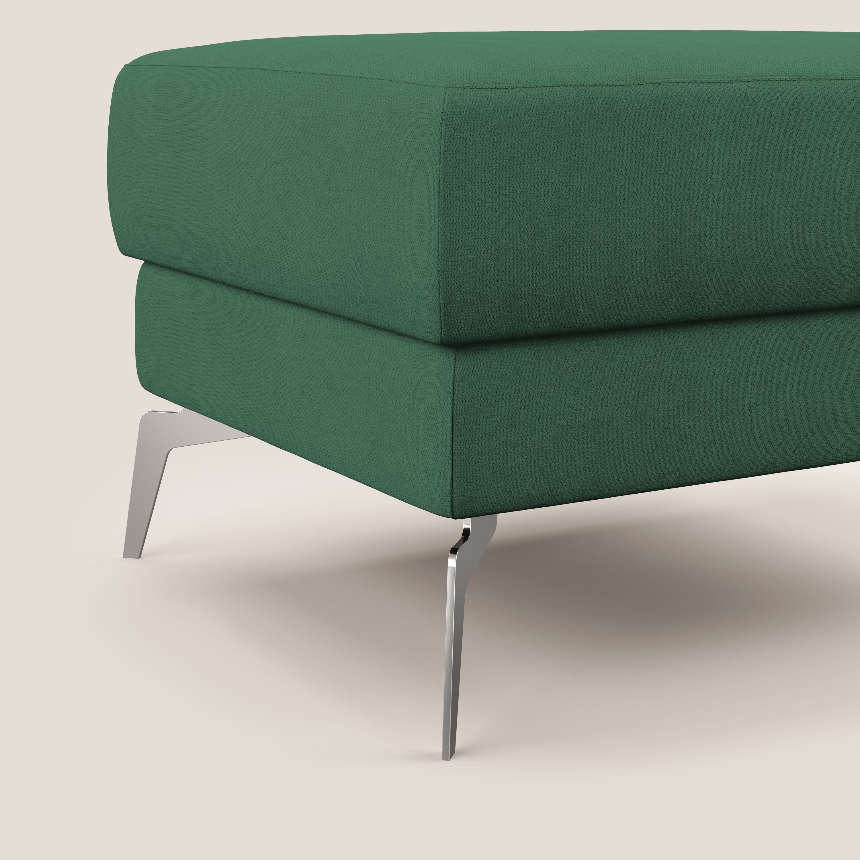 Star Pouf con piedini alti in tessuto impermeabile T02 verde - divani.store