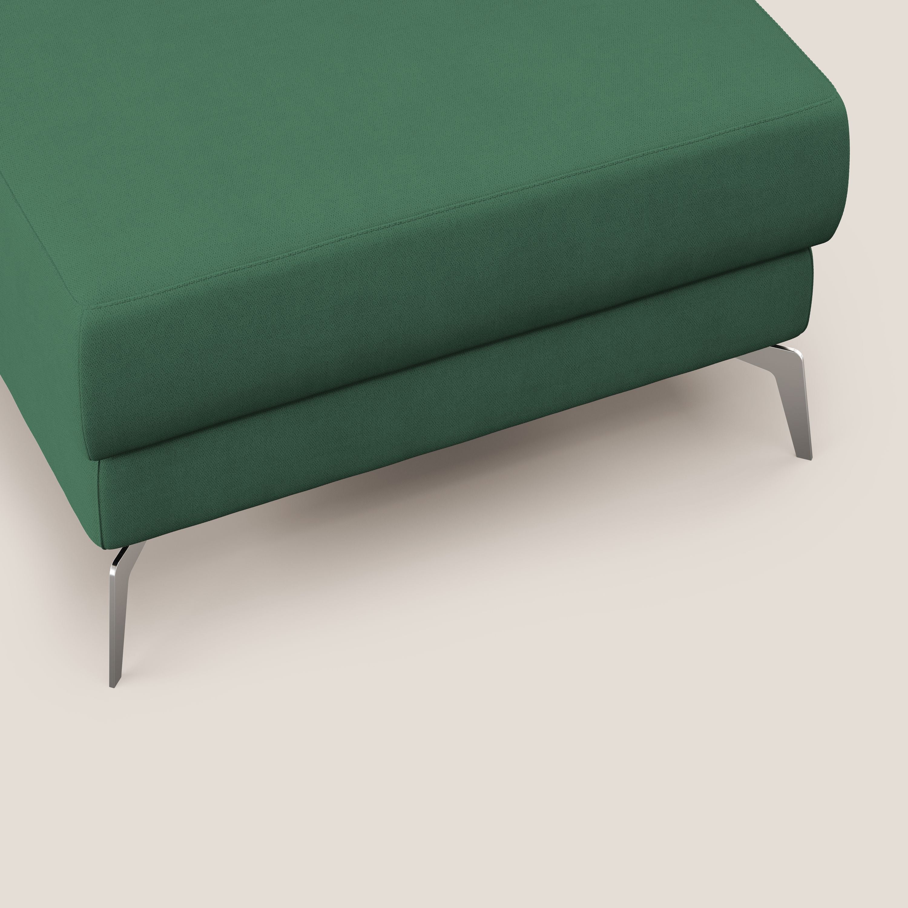 Star Pouf con piedini alti in tessuto impermeabile T02 verde - divani.store