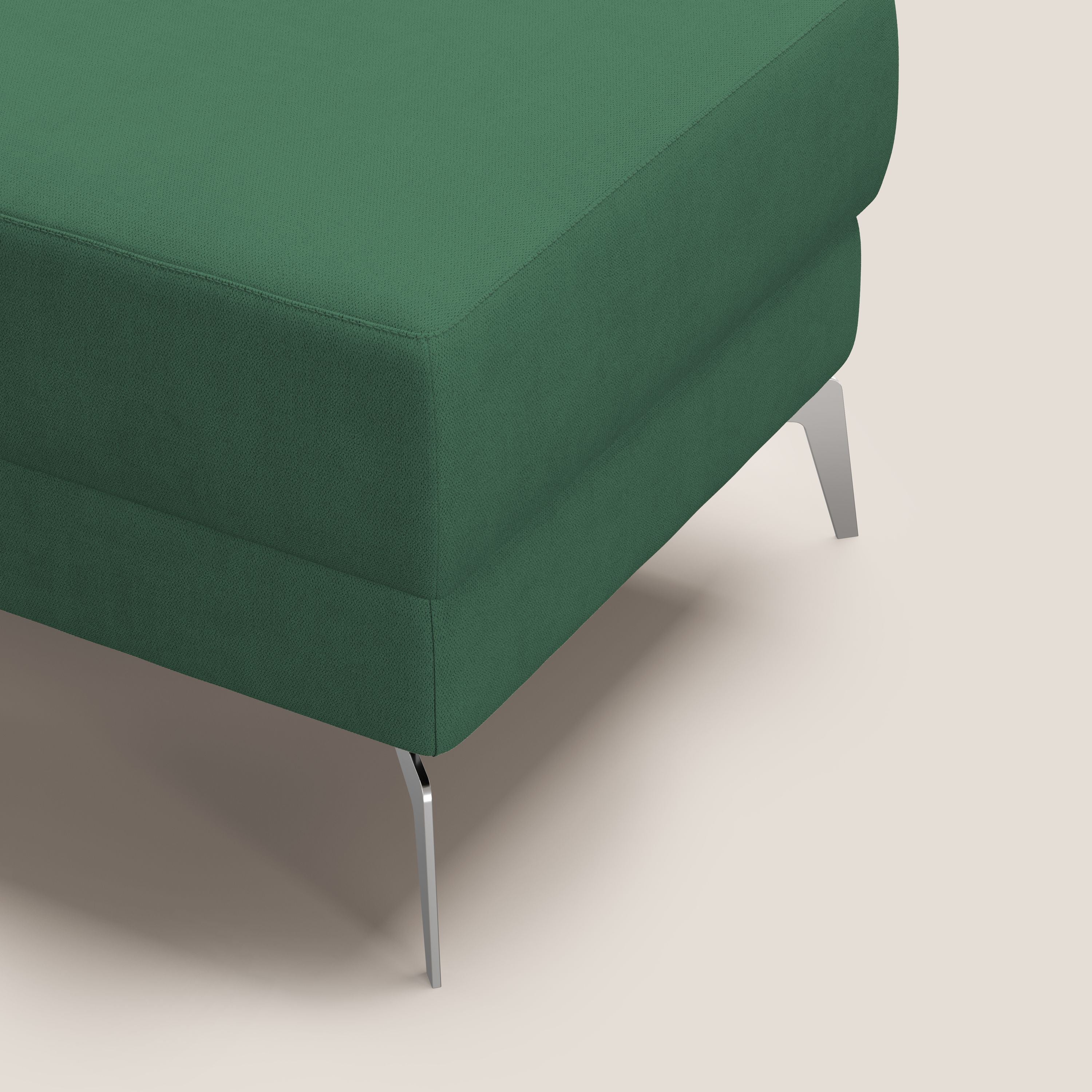 Star Pouf con piedini alti in tessuto impermeabile T02 verde - divani.store