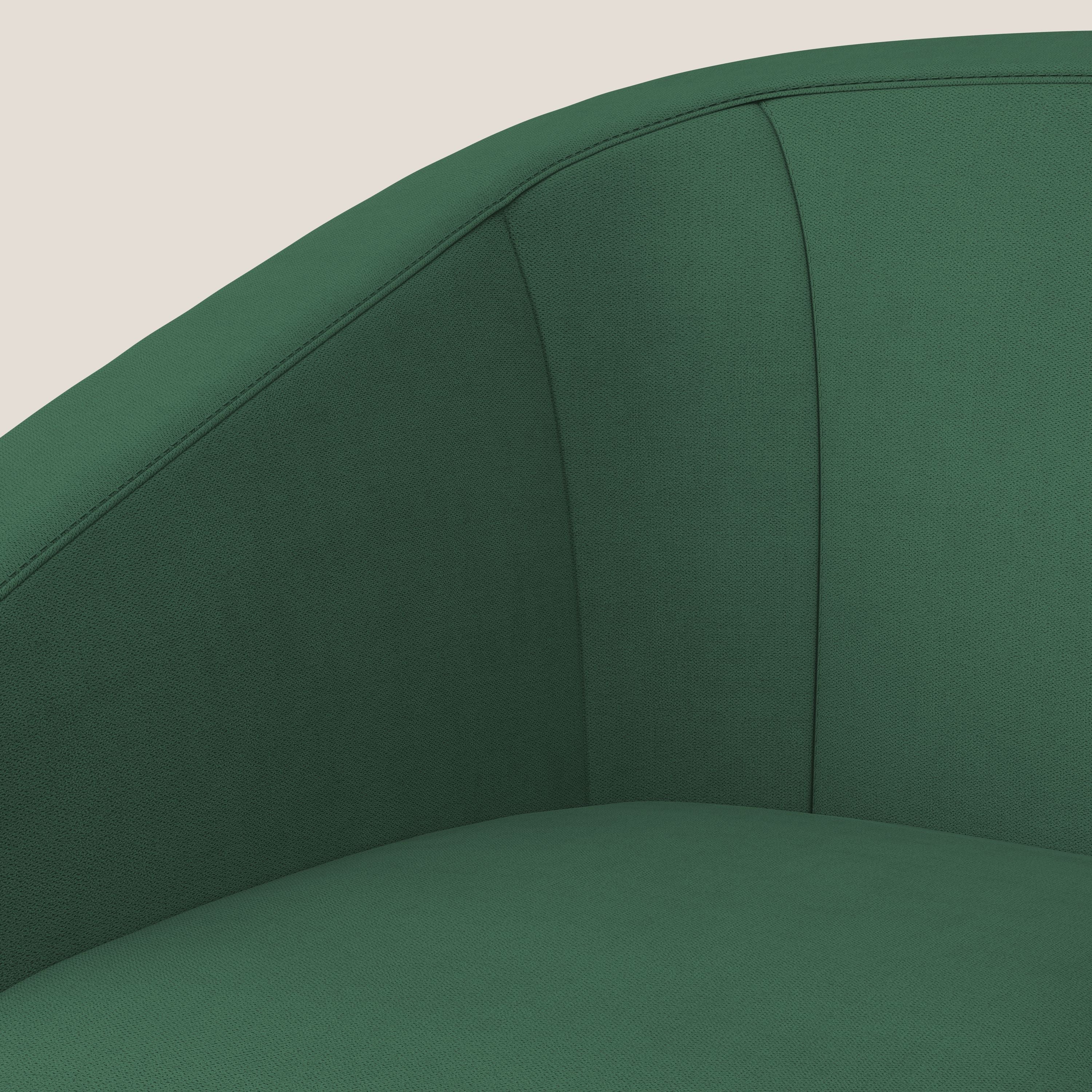 Sally Poltroncina in tessuto morbido impermeabile T02 verde - divani.store