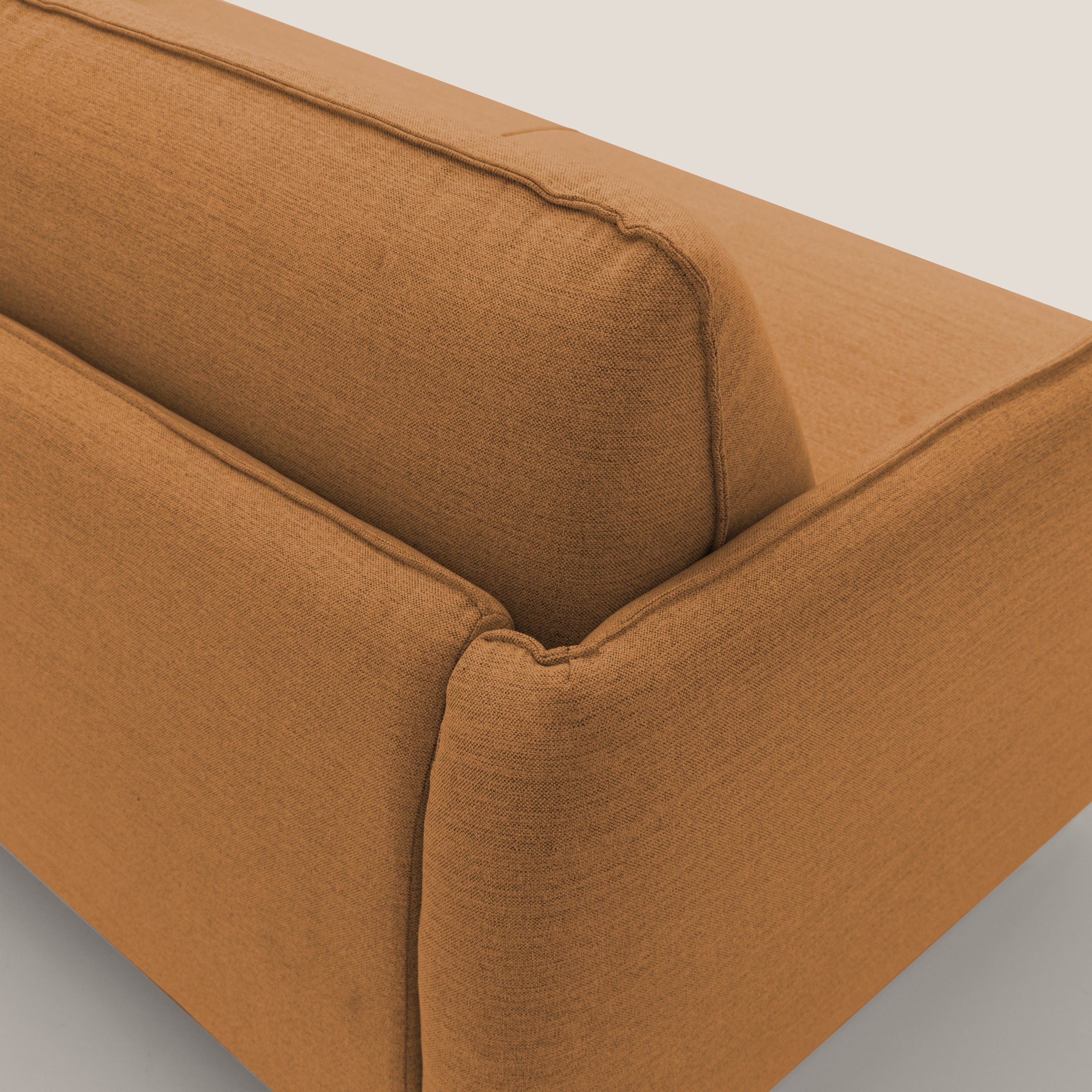 Texas Divano letto matrimoniale moderno in tessuto impermeabile T19 arancio - divani.store