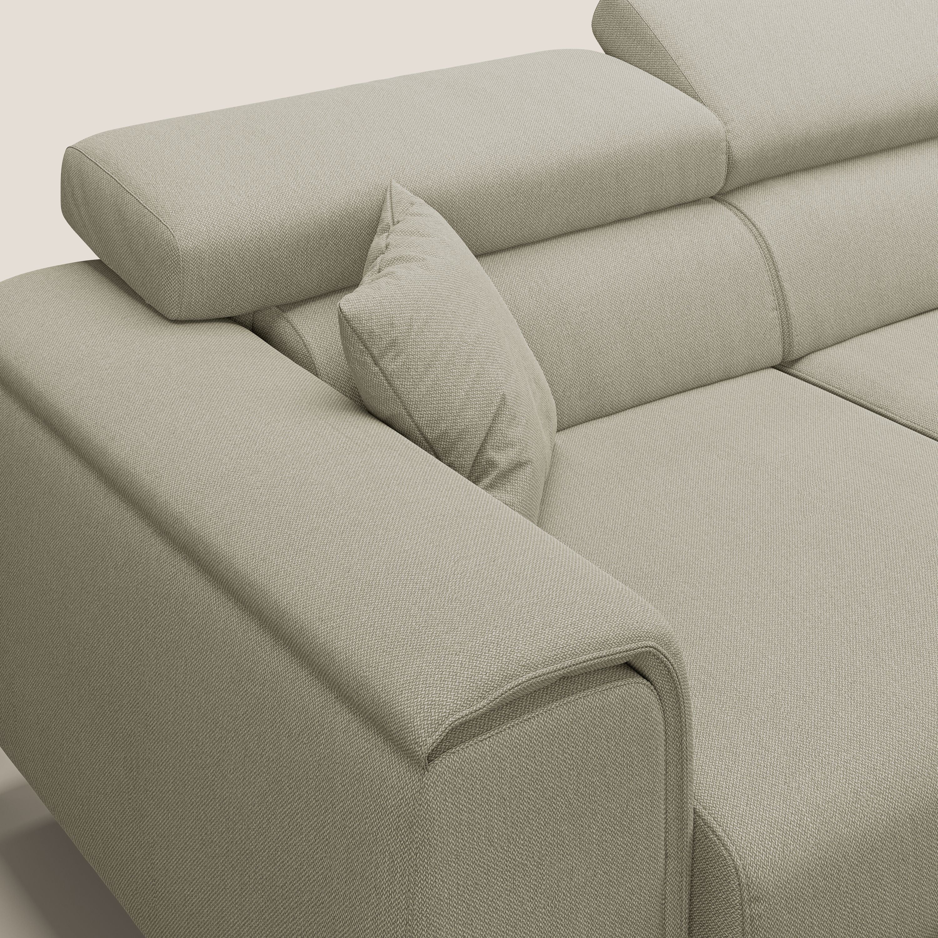 Fusion Divano angolare con sedute scorrevoli in tessuto morbido smacchiabile T05 panna - divani.store