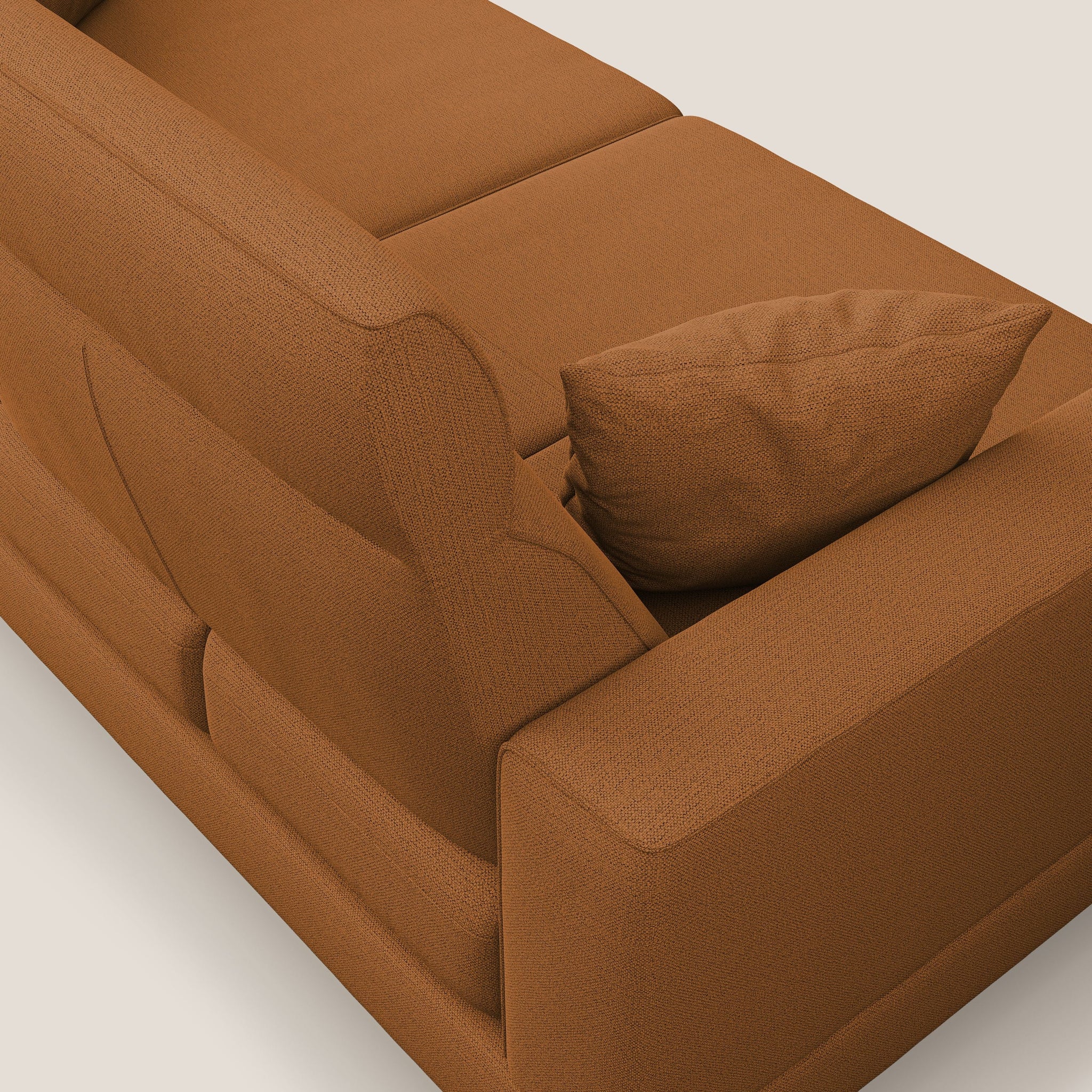 Slide Sofa mit verschiebbaren Rückenlehnen und Kopfstützen aus wasserfestem baumwollähnlichem Stoff T19
