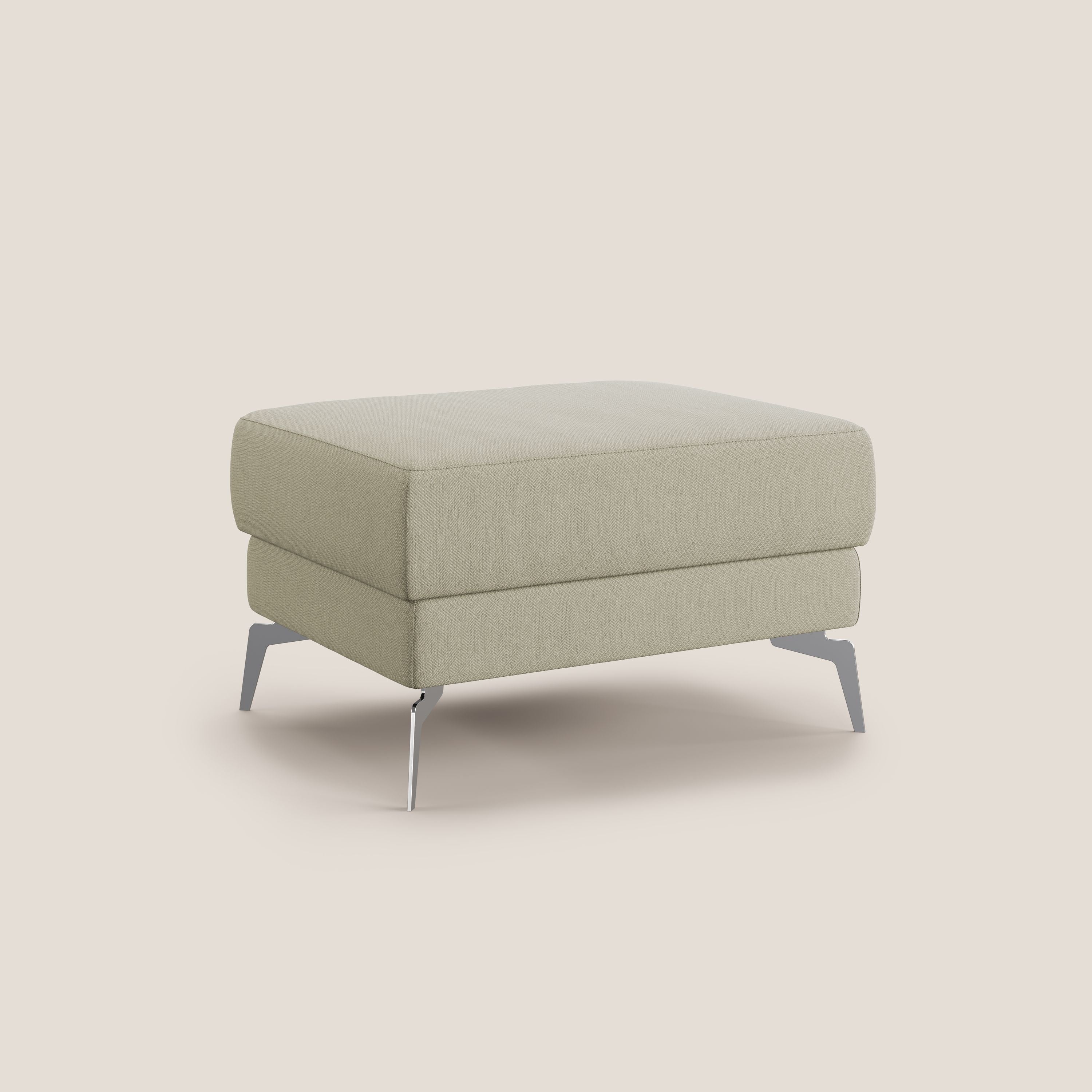 Star Pouf con piedini alti in tessuto smacchiabile T05 panna - divani.store