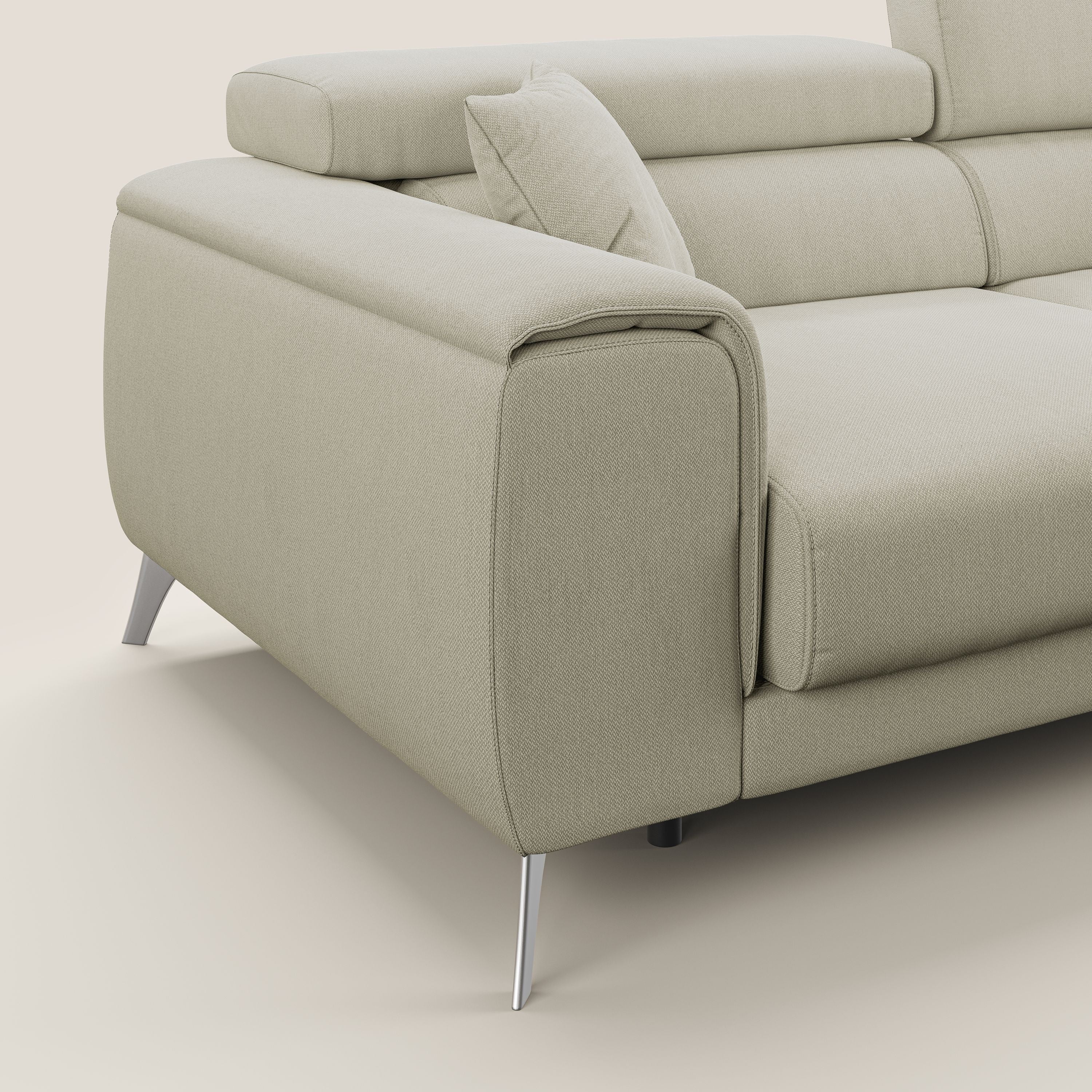 Fusion divano con sedute allungabili in tessuto smacchiabile T05 panna - divani.store