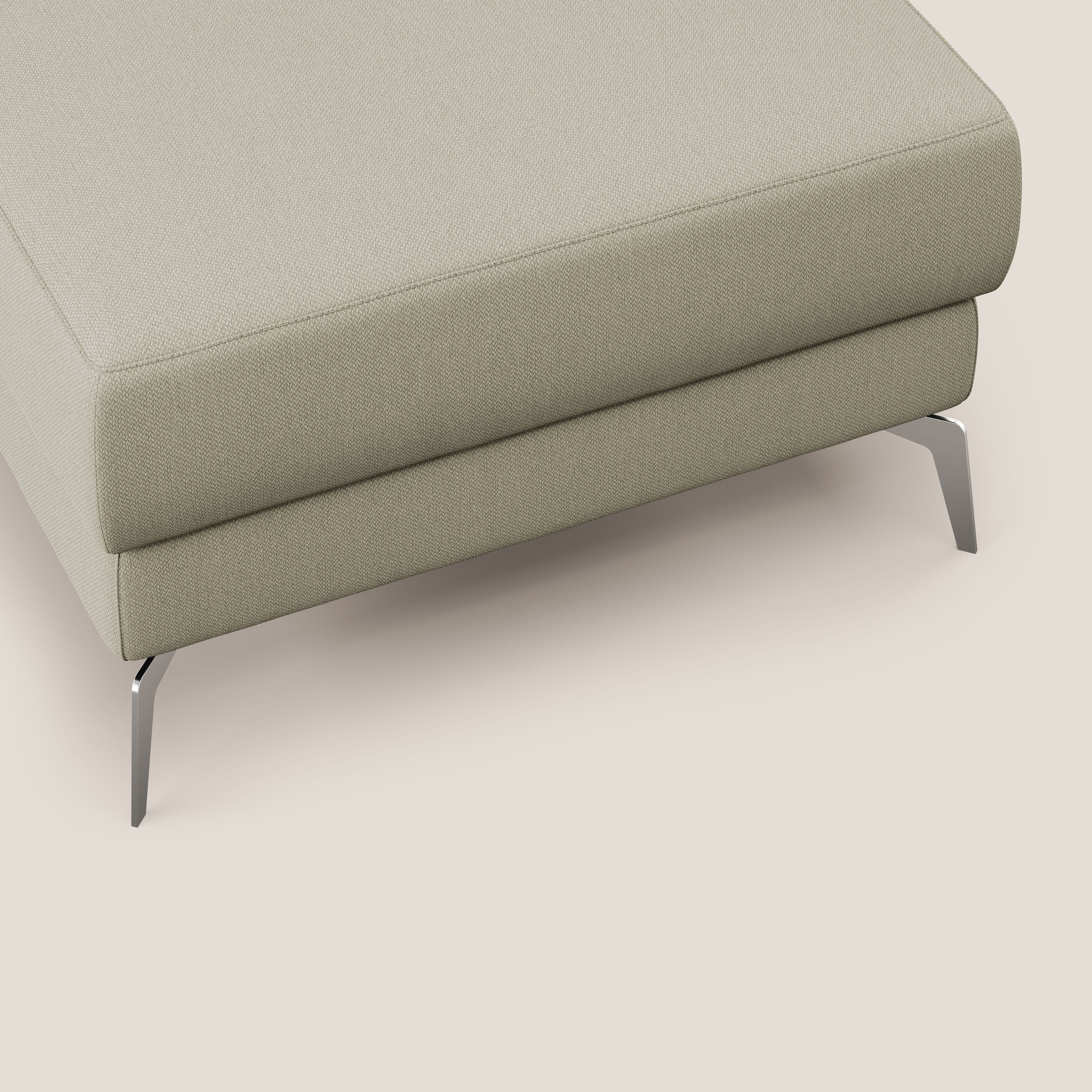 Star Pouf con piedini alti in tessuto smacchiabile T05 panna - divani.store