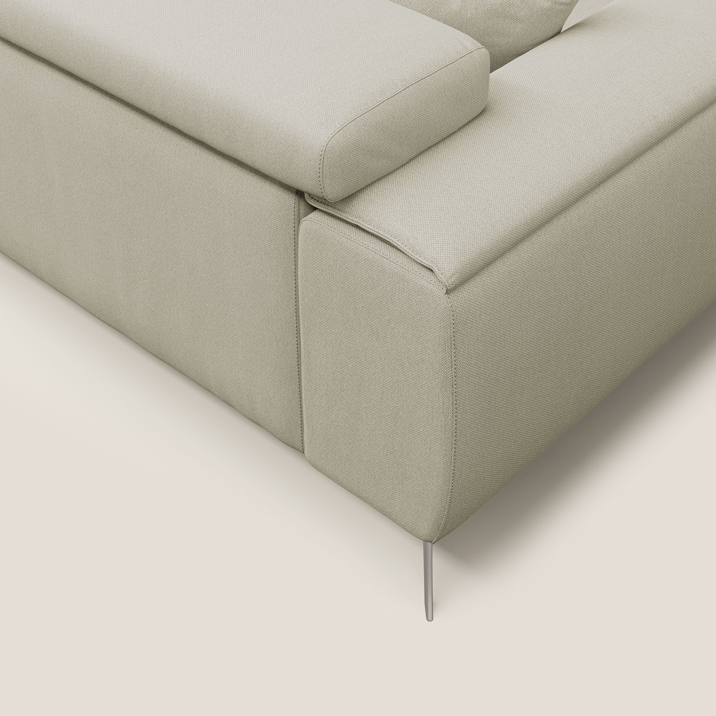 Fusion divano con sedute allungabili in tessuto smacchiabile T05 panna - divani.store