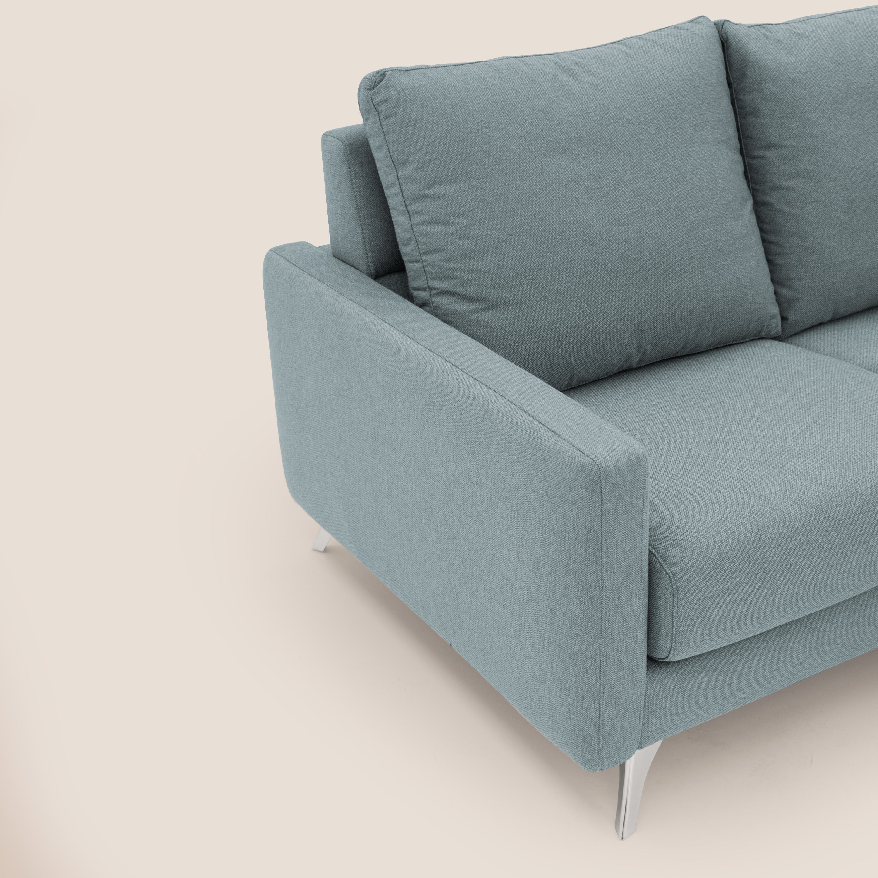 Klimt Divano angolare con sedute scorrevoli in tessuto morbido smacchiabile T05 carta da zucchero - divani.store