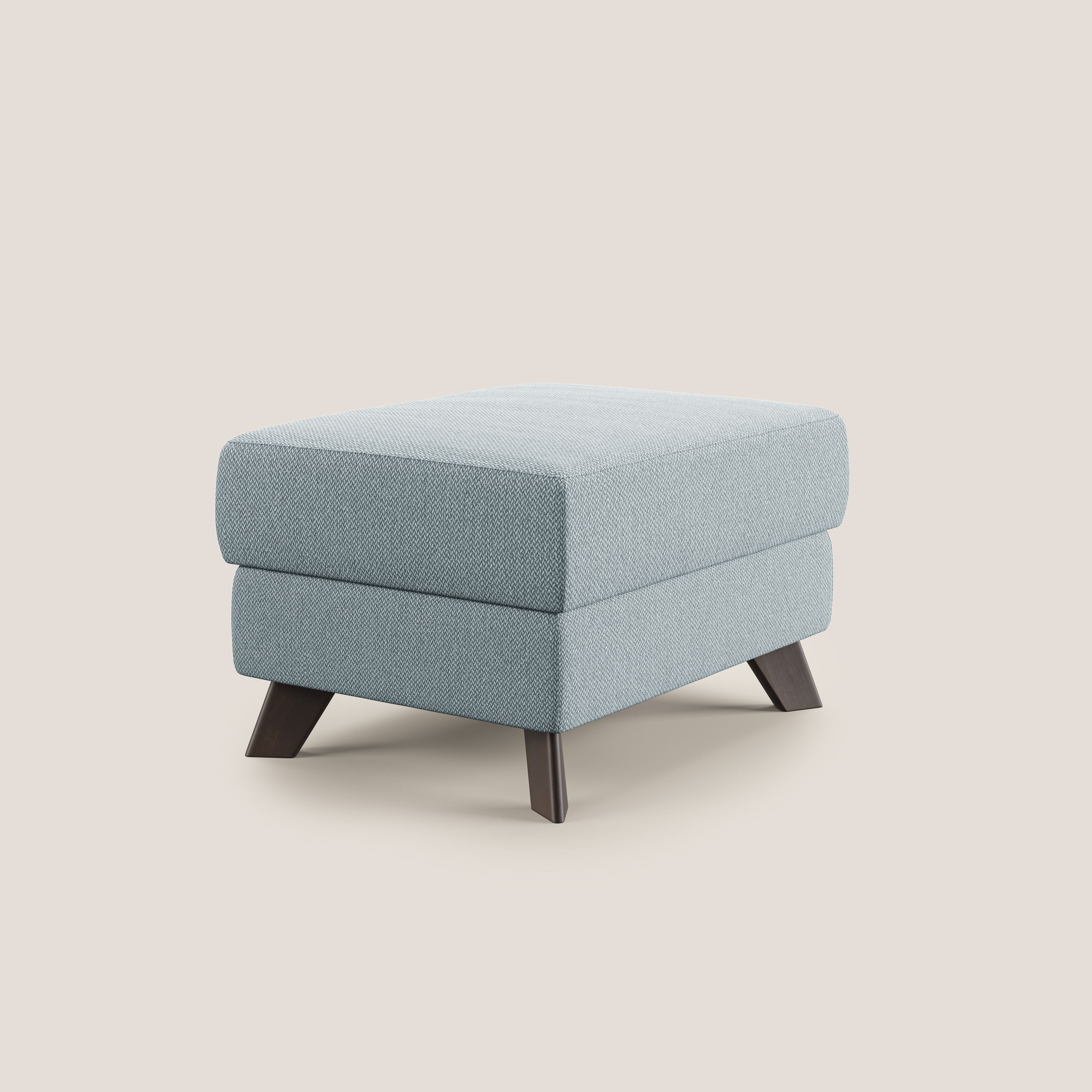 Moon Pouf contenitore e piedini alti in tessuto smacchiabile con acqua T05 carta da zucchero - divani.store