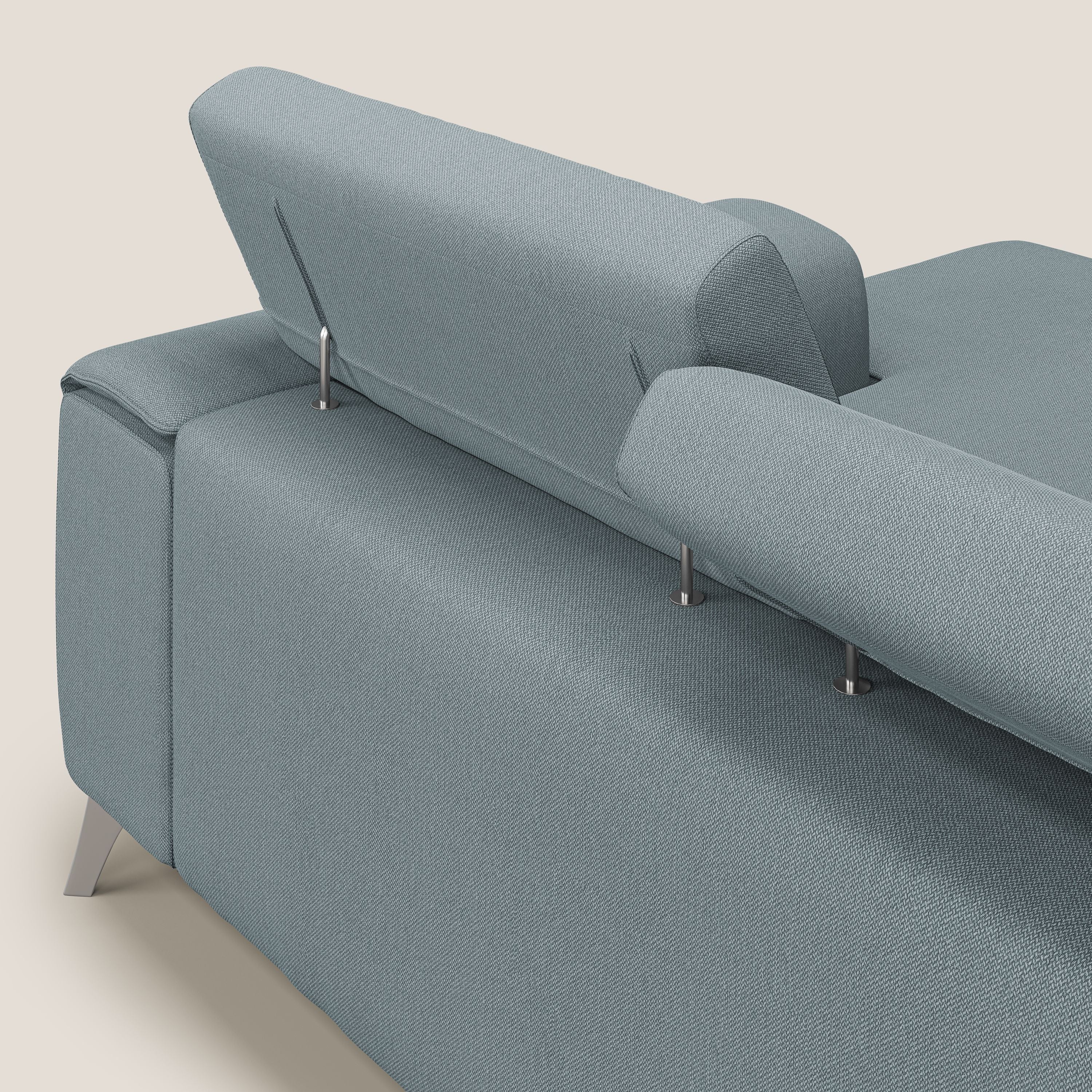 Fusion Divano angolare con sedute scorrevoli in tessuto morbido smacchiabile T05 carta da zucchero - divani.store