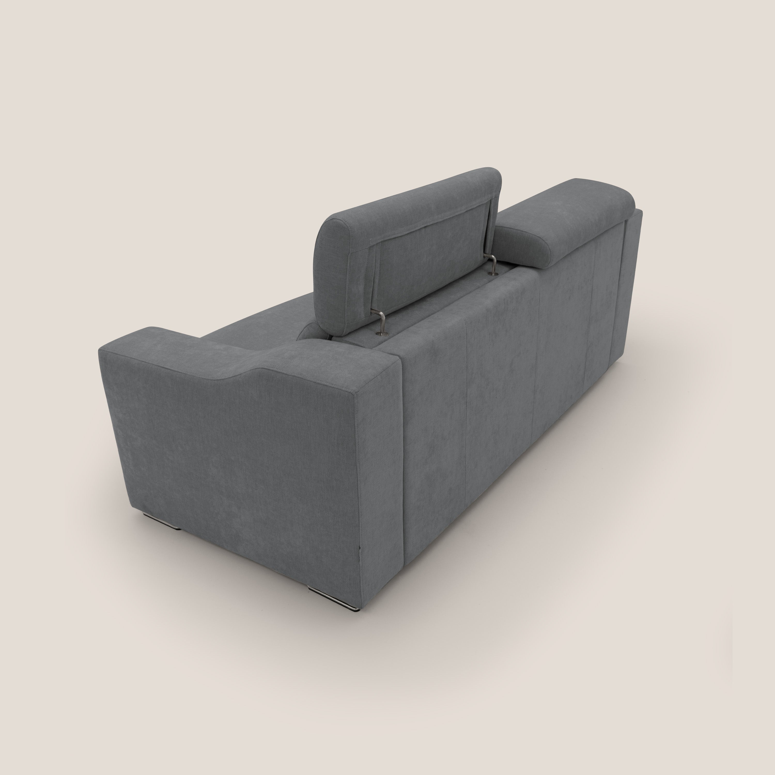 Bomber divano letto matrimoniale con poggiatesta in tessuto impermeabile T14 - divani.store