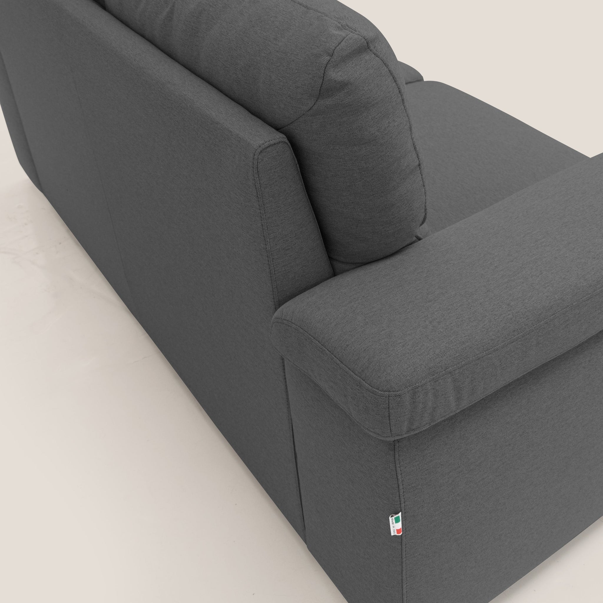 Spazio Sofa mit 2 ausziehbaren Ottomanen aus wasserfestem baumwollähnlichem Stoff T13