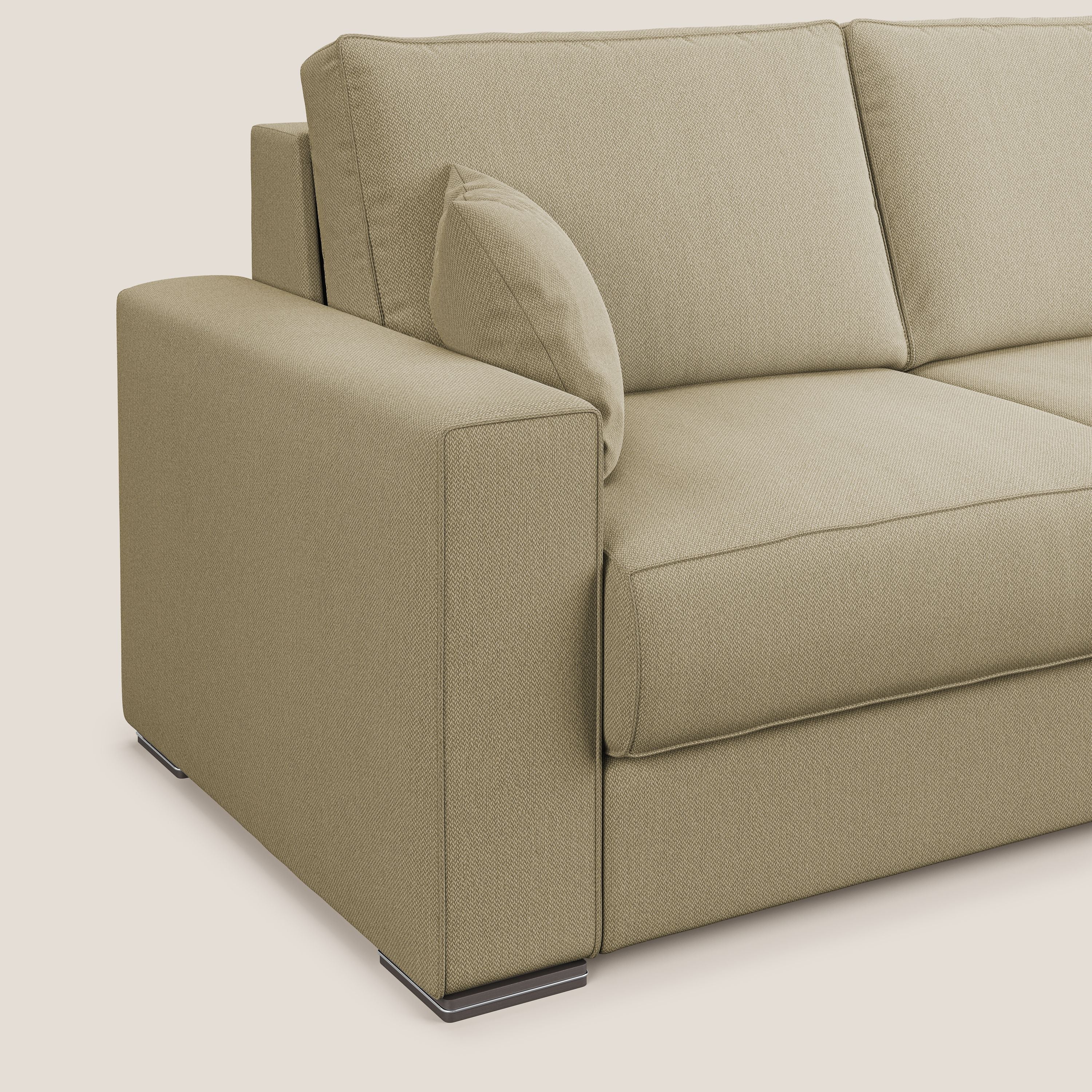 Dream Divano letto angolare in tessuto smacchiabile T05 cammello - divani.store