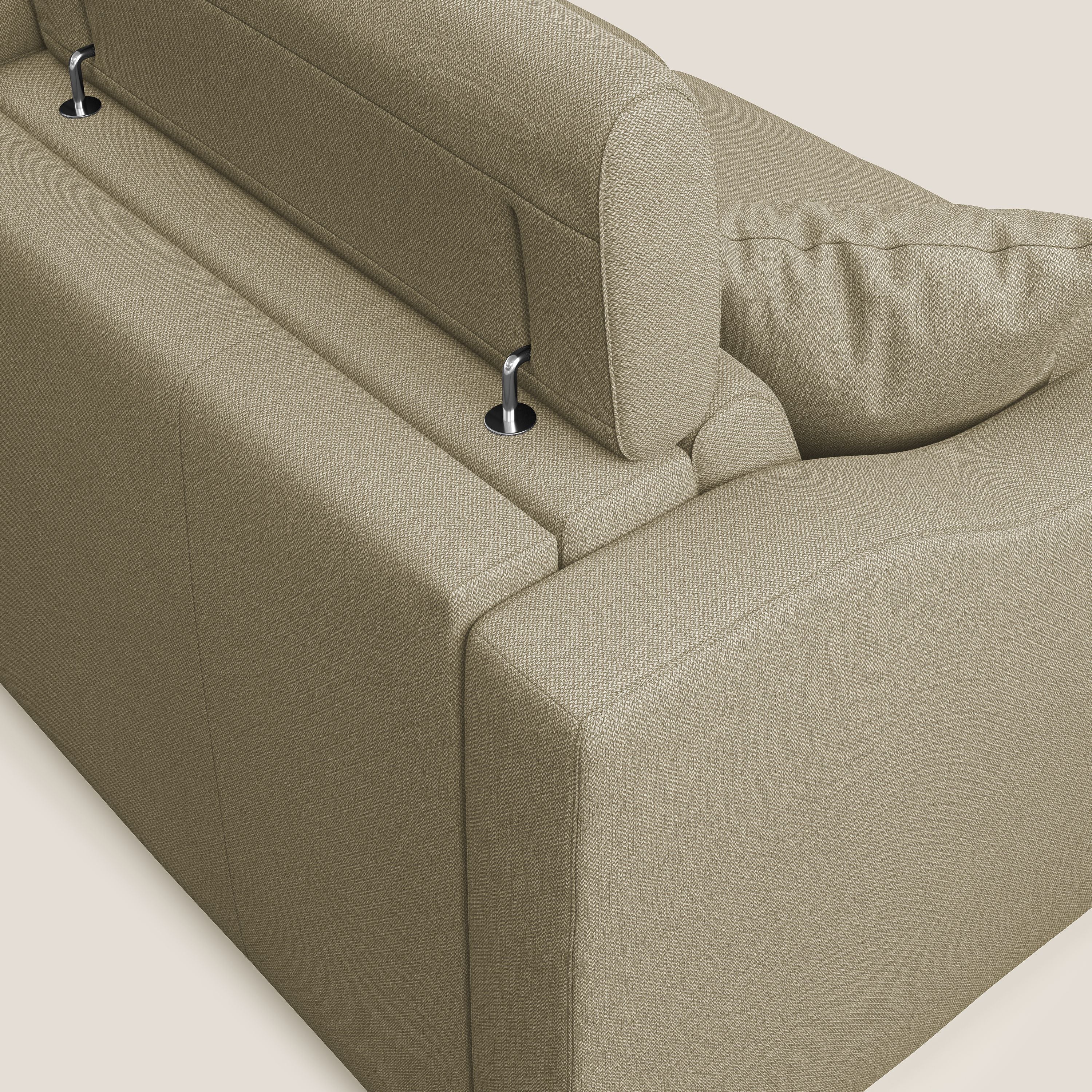 Amber divano letto matrimoniale in tessuto smacchiabile T05 cammello - divani.store