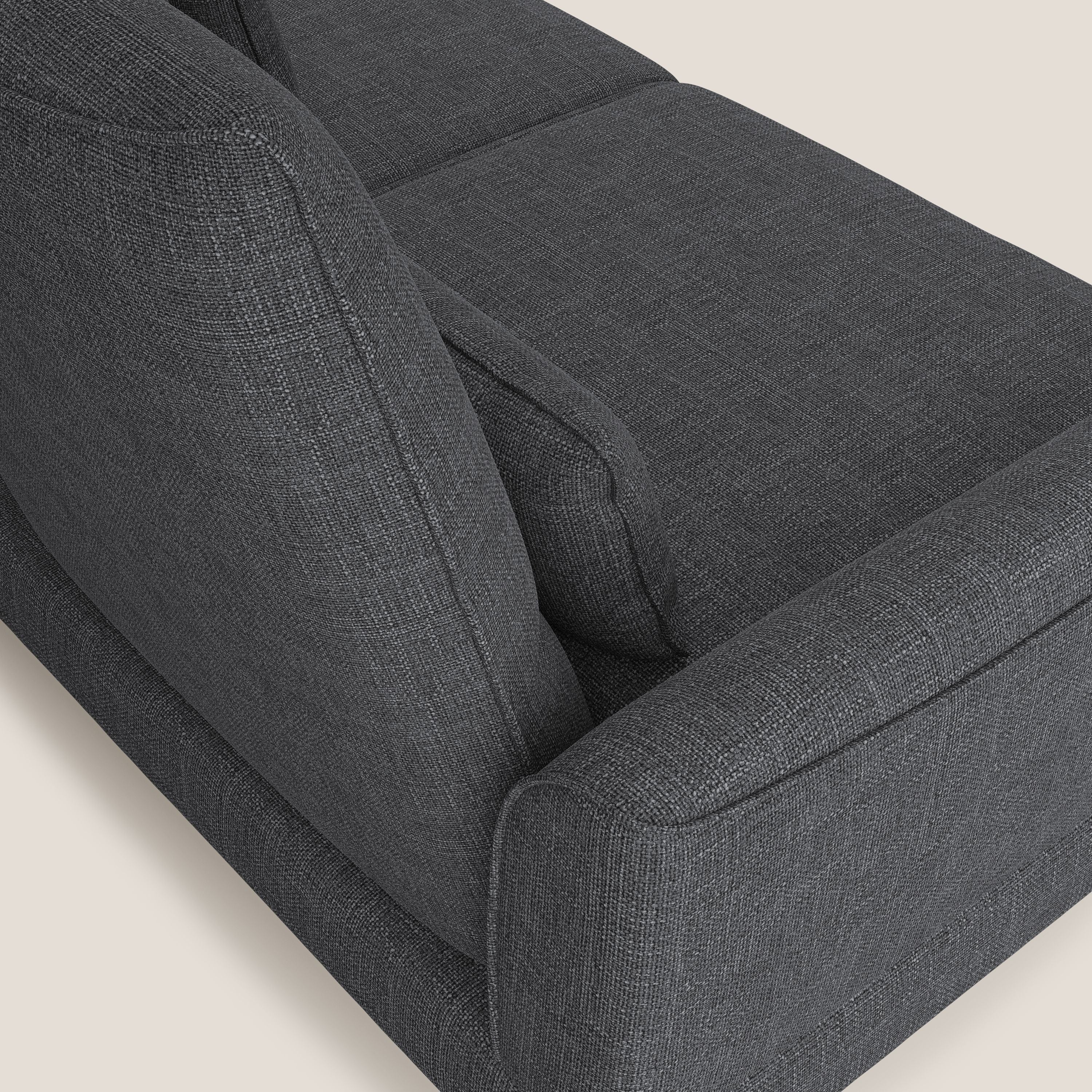 Tommy Divano relax con schienali traslanti in morbido tessuto fiammato T06 antracite - divani.store