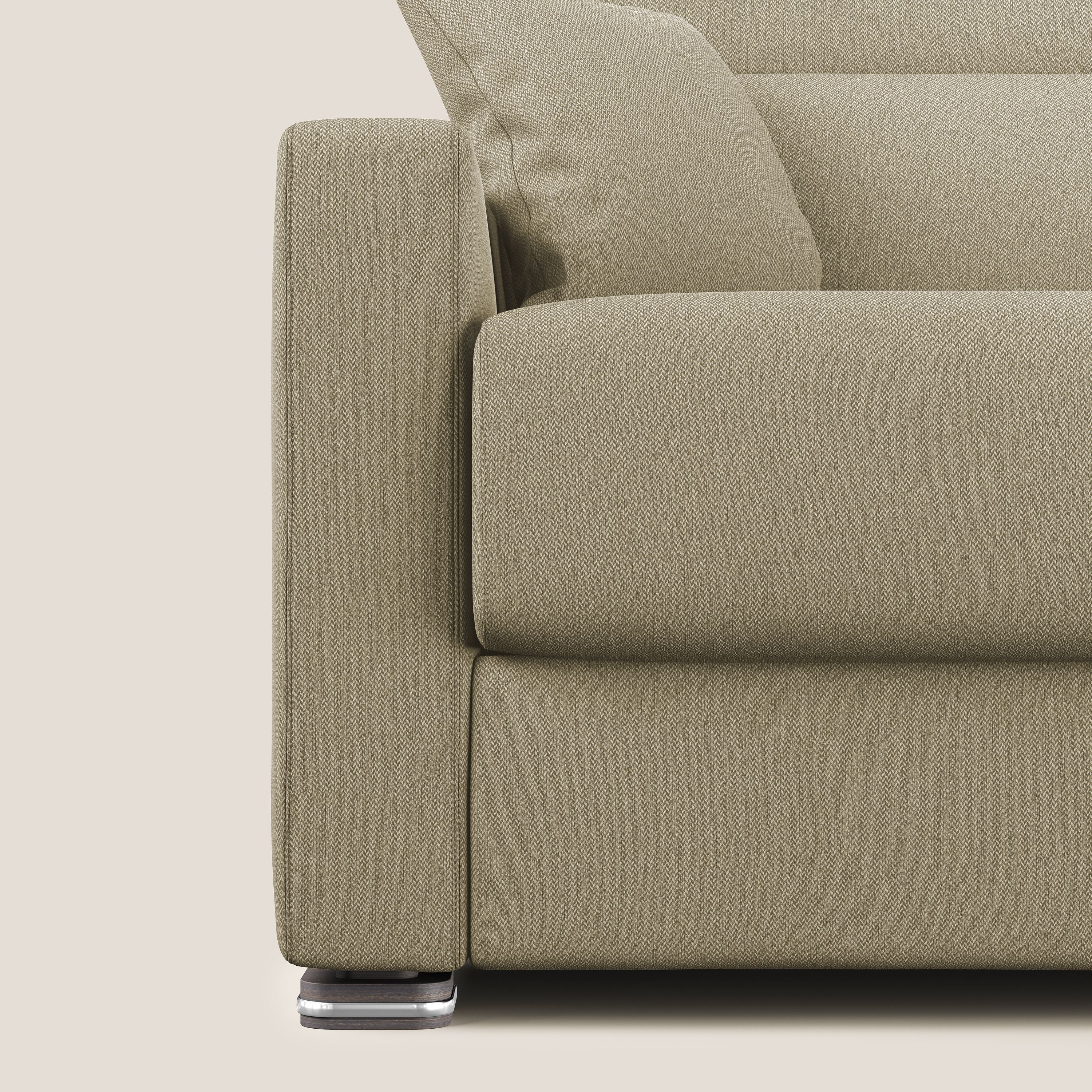 Amber divano letto matrimoniale in tessuto smacchiabile T05 cammello - divani.store