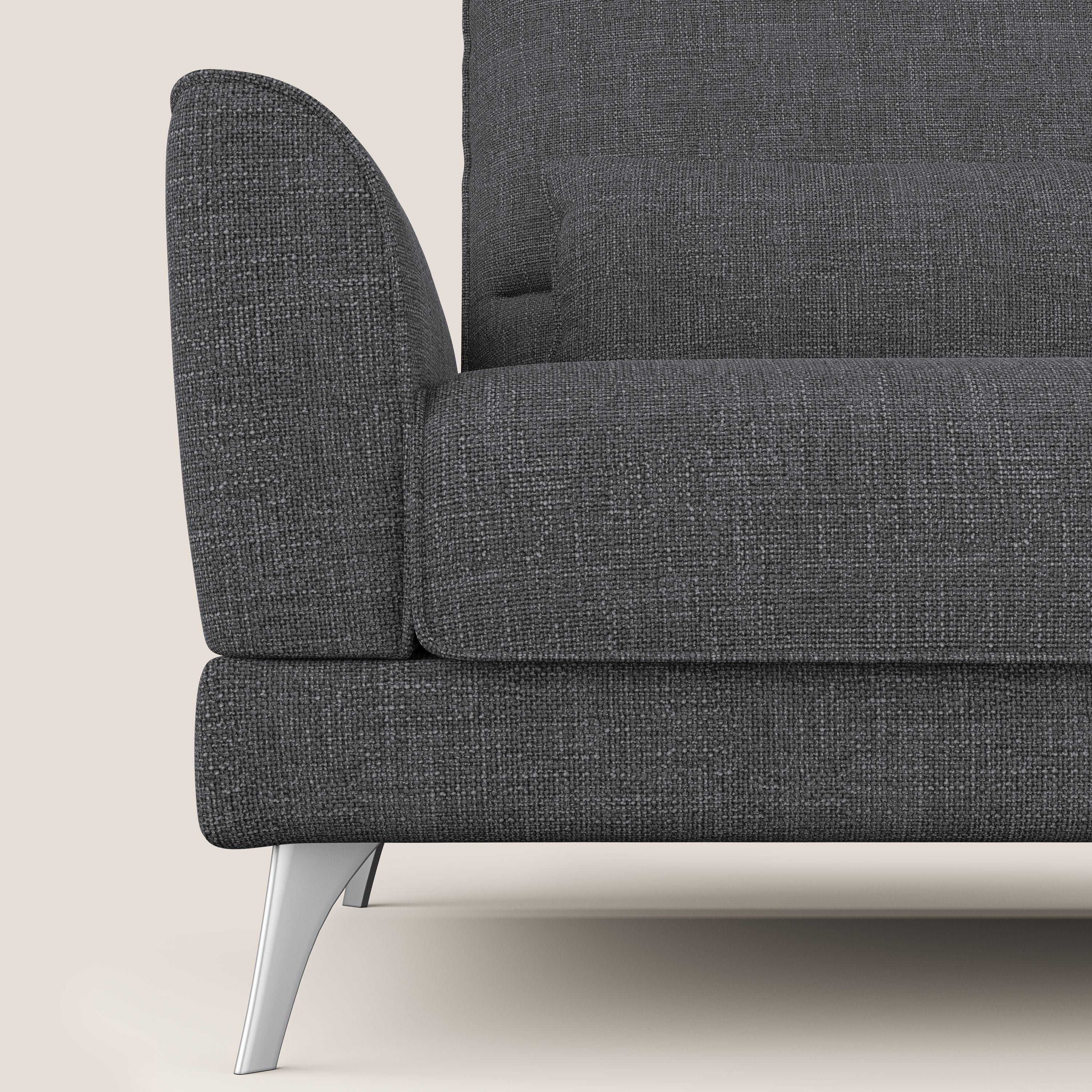 Tommy Divano relax con schienali traslanti in morbido tessuto fiammato T06 antracite - divani.store