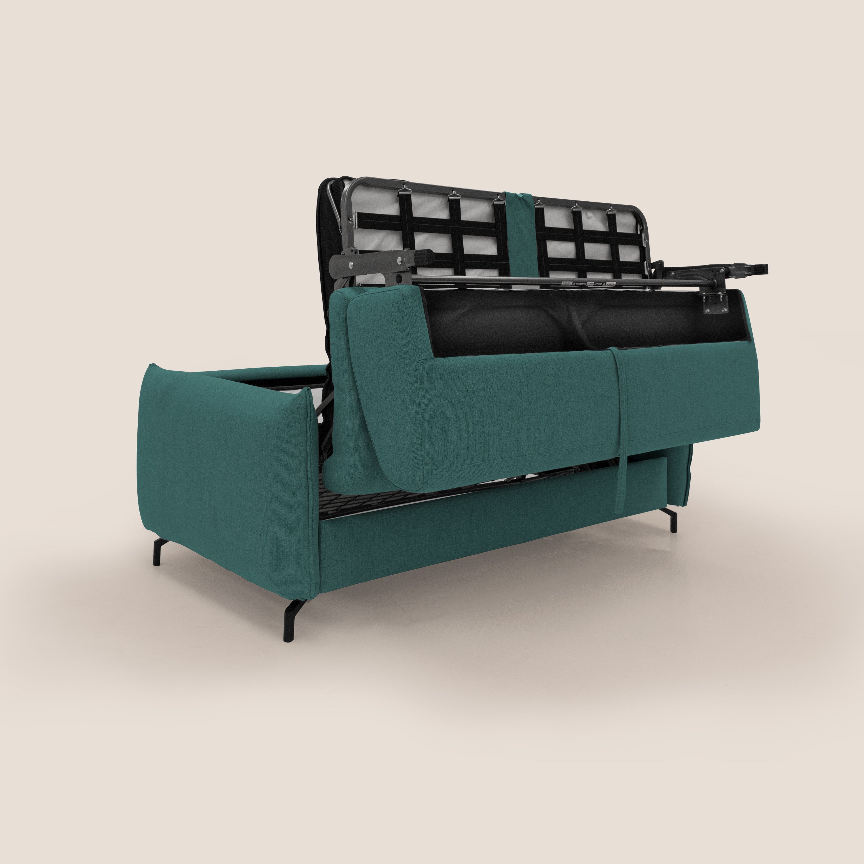 Scarlet Schlafsofa aus wasserfestem Baumwollmischgewebe T19 petrol