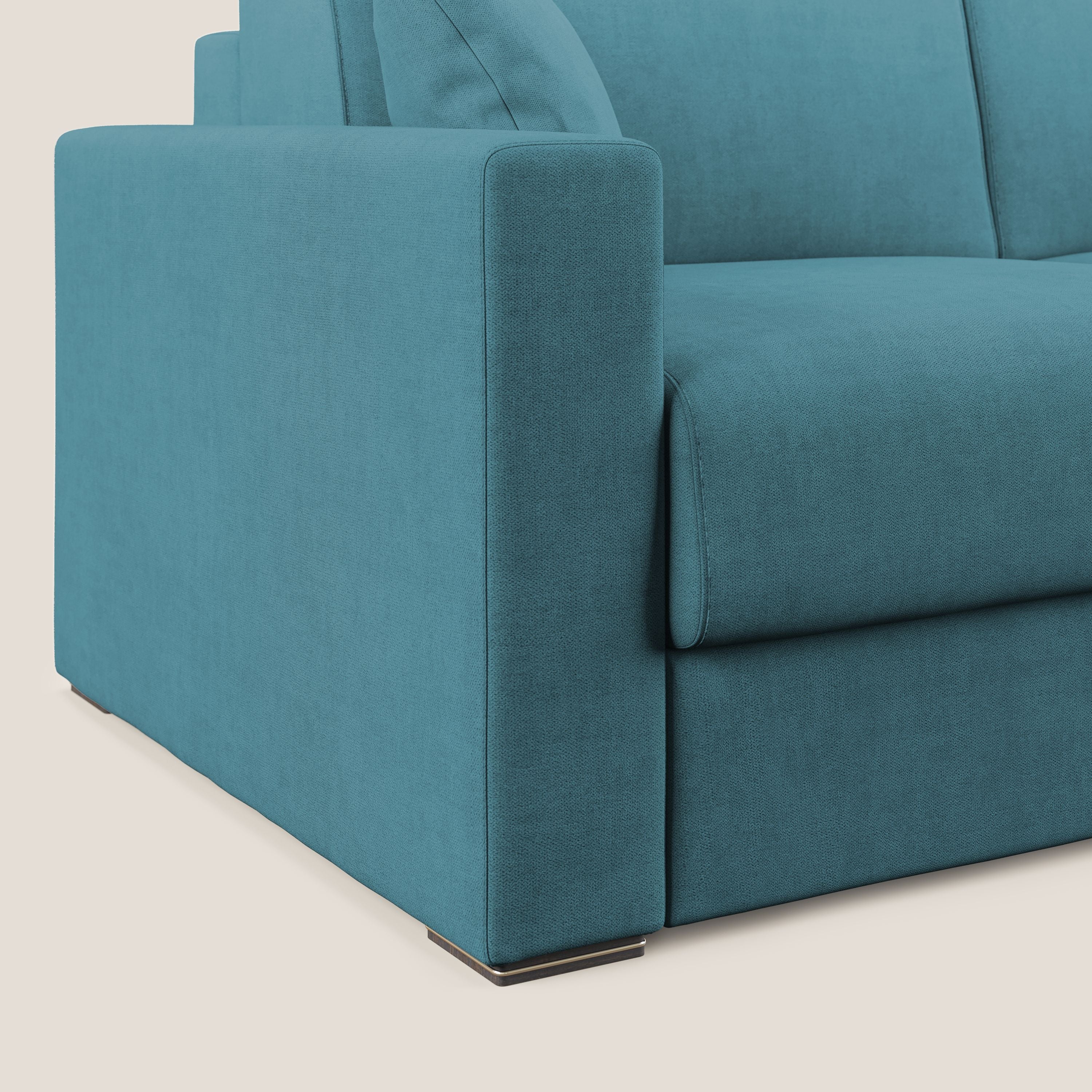 Best Divano letto matrimoniale in tessuto impermeabile T02 azzurro - divani.store