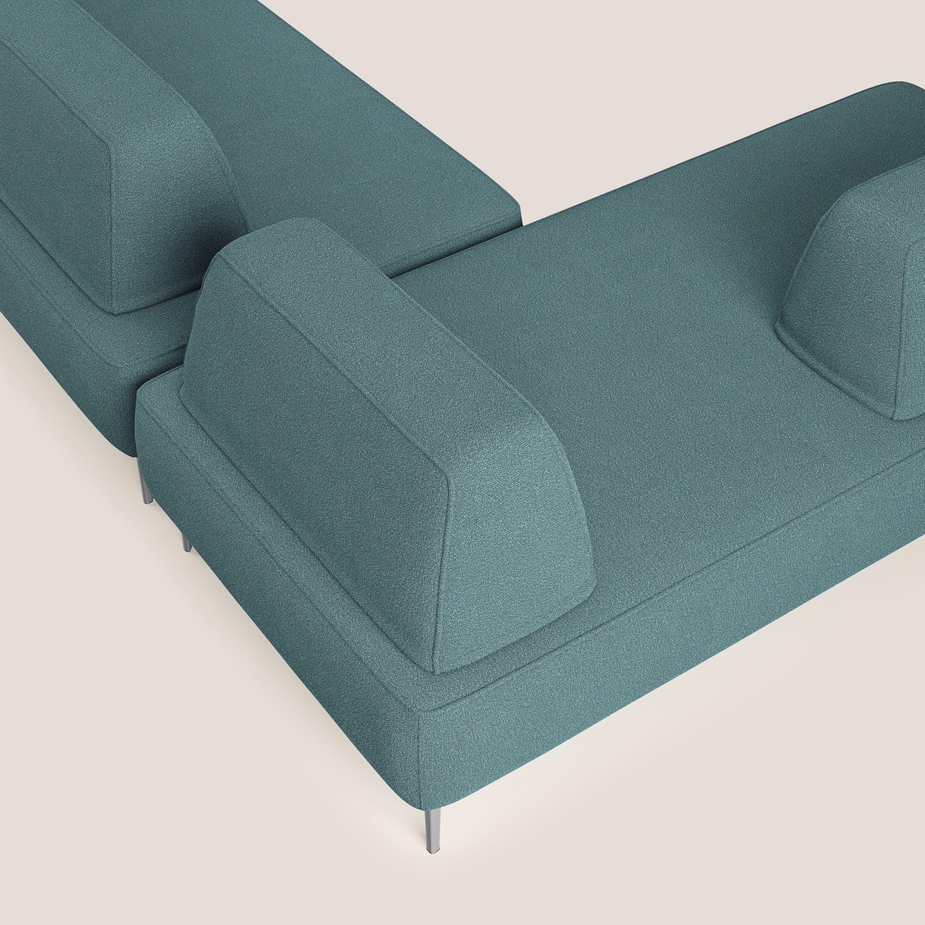 Newton divano panoramico modulare con schienali movibili T07 azzurro - divani.store