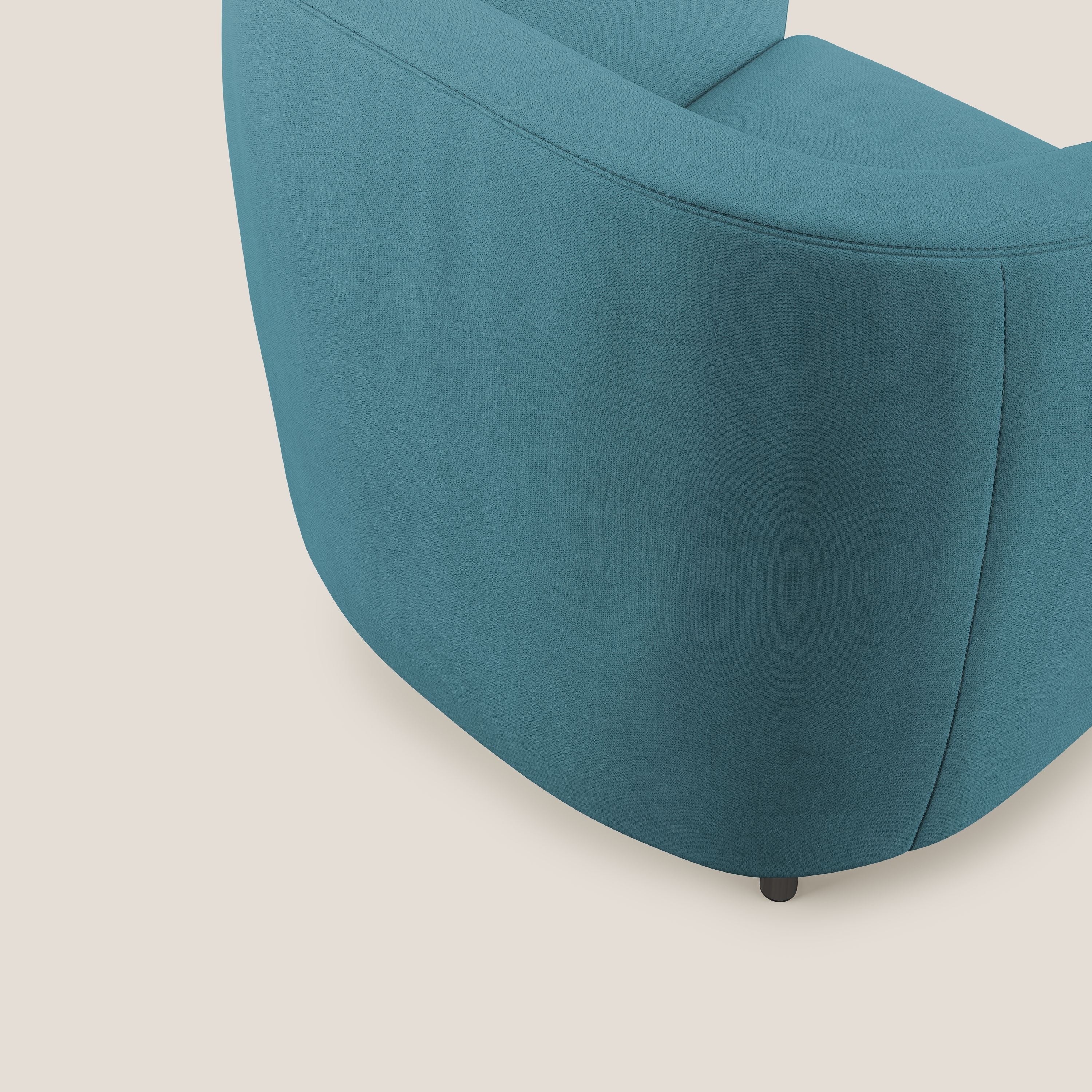 Pandora Poltroncina in tessuto morbido impermeabile T02 azzurro - divani.store