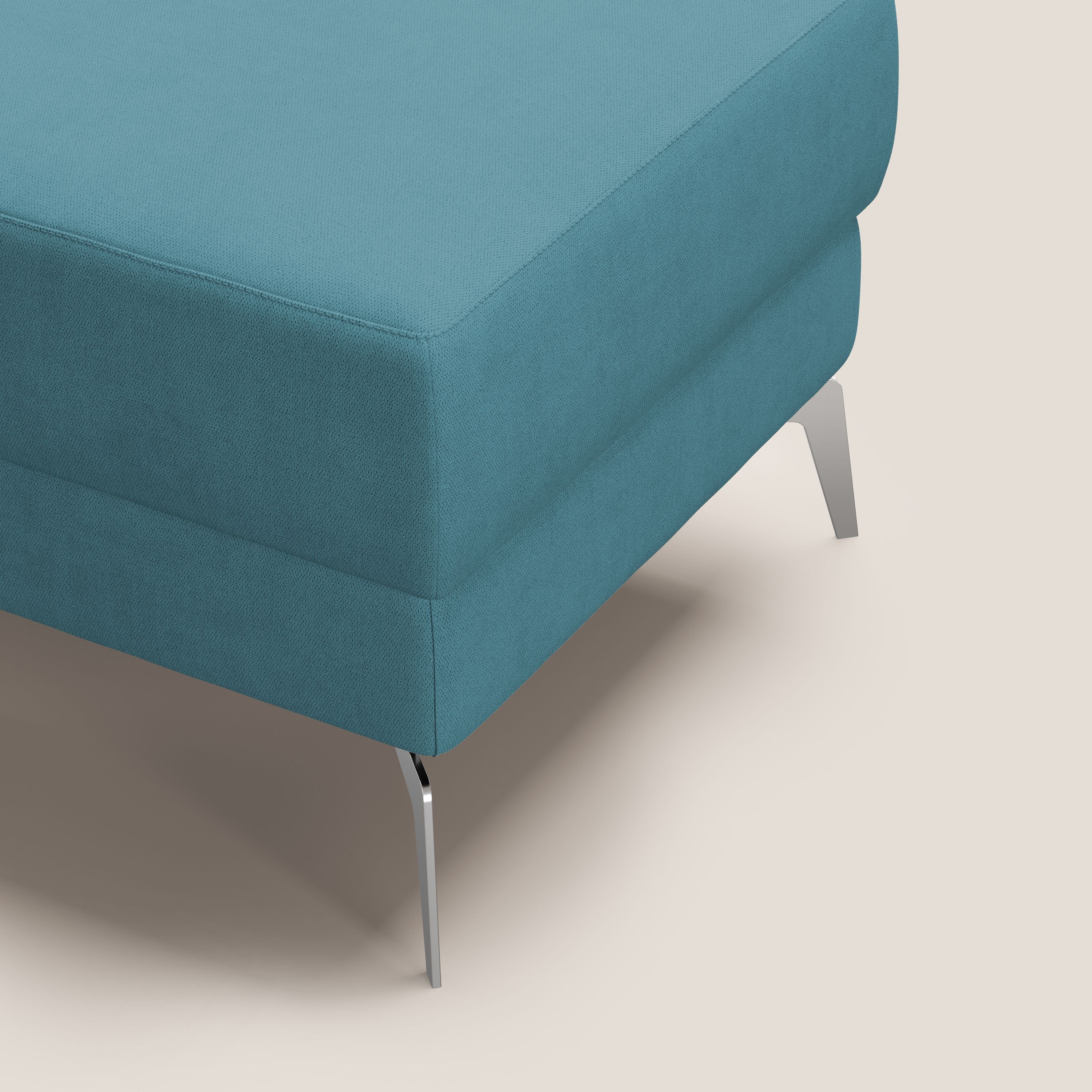 Star Pouf con piedini alti in tessuto impermeabile T02 azzurro - divani.store