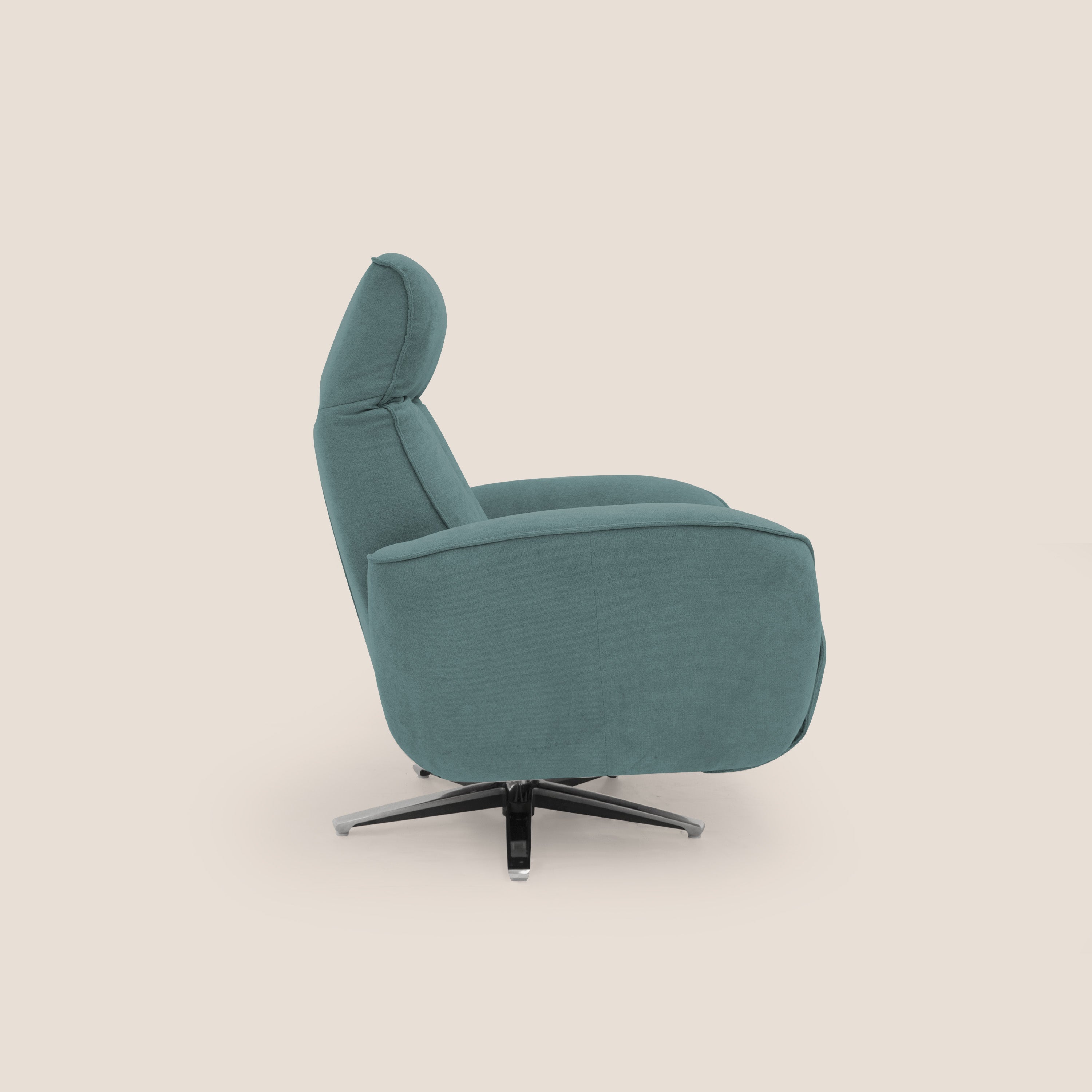 EVA Poltroncina RELAX in morbido tessuto impermeabile T02 petrolio - divani.store