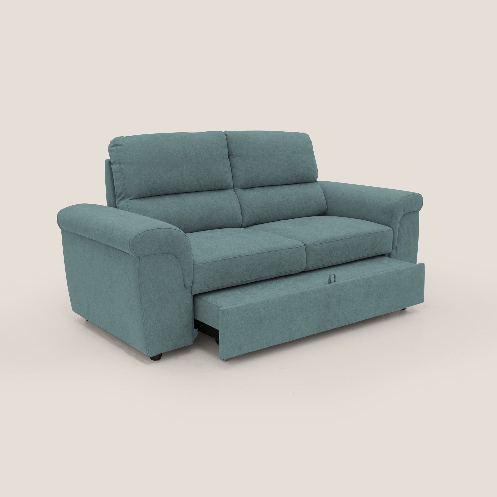 Minerva Sofa mit ausziehbarer Ottomane aus weichem wasserfestem Stoff T02