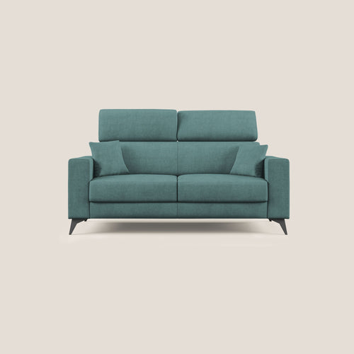 Pegaso divano letto con poggiatesta reclinabili e rivestimento T02 petrolio - divani.store