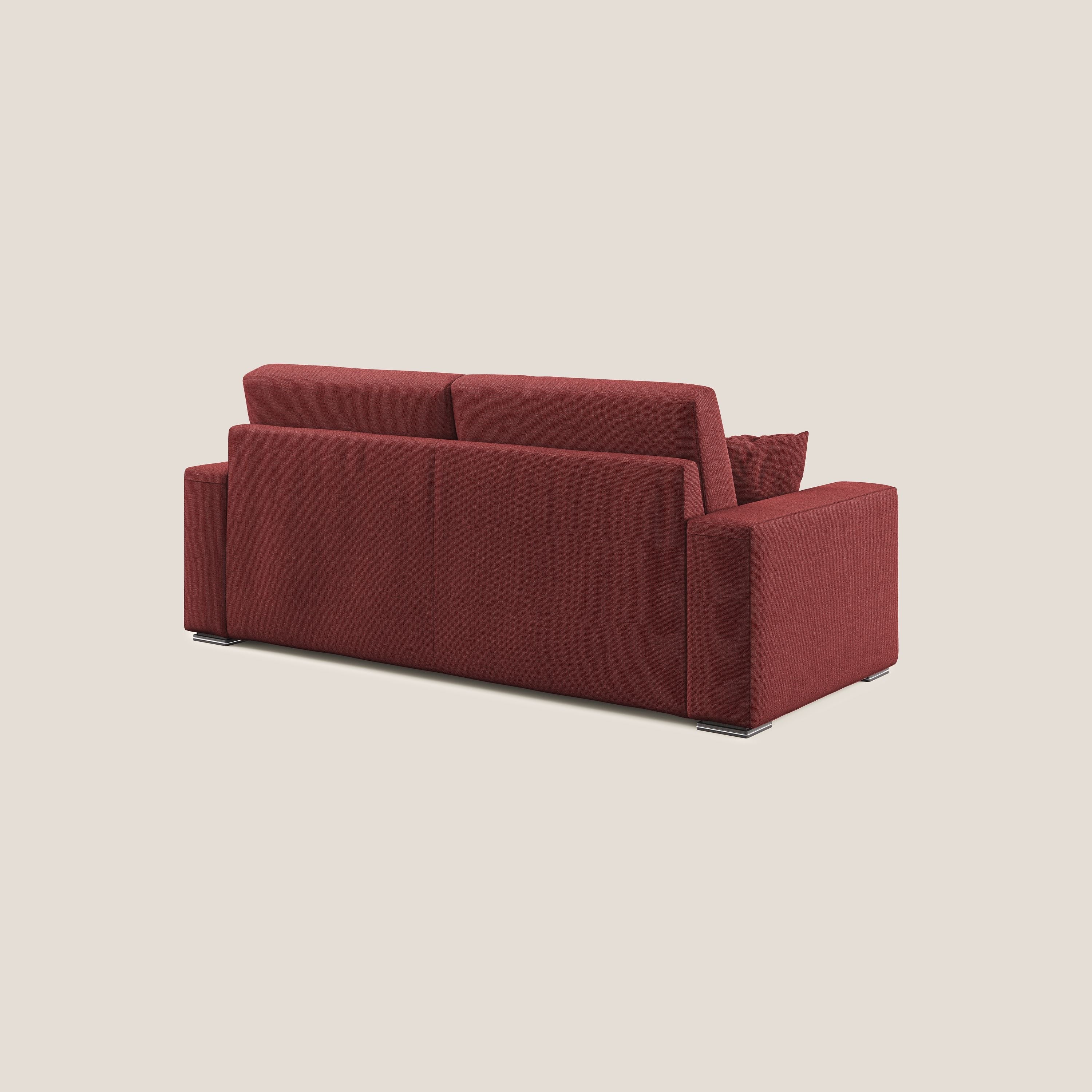 Marte divano in tessuto smacchiabile impermeabile T08 rosso - divani.store